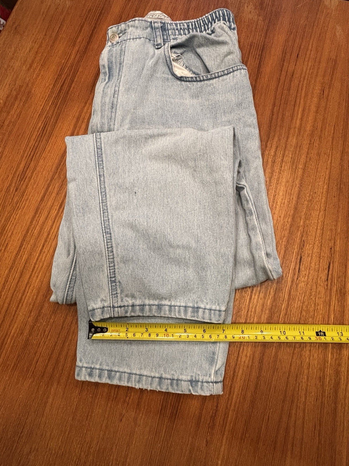 Vintage 80s Mom Gitano High Rise Mom Jeans Elastic Waist Light Wash 16 Tall