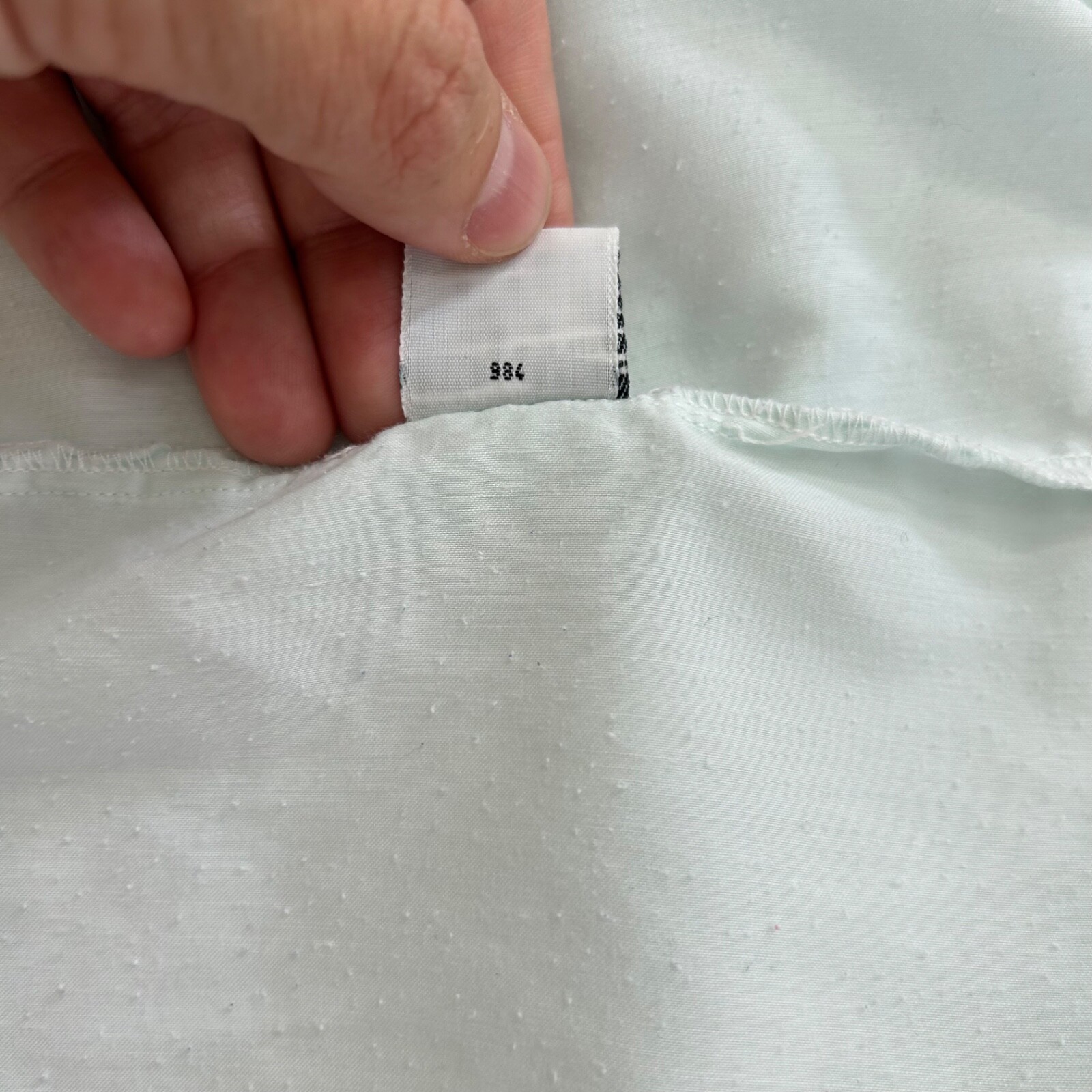Vintage Nightgown Dress Light Blue Cotton Pintucked 53.5″ Long Cottage Granny