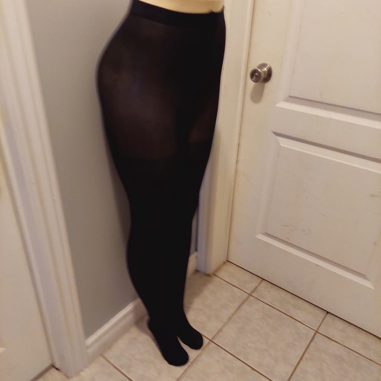 Pantyhose Whisper Opaque Tights Color Black Size Tall 140-170 lbs BWTIGHT