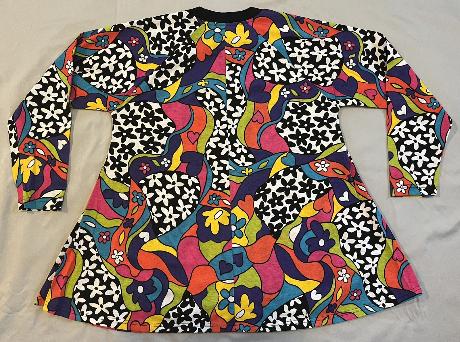 Vintage Go Go Dress Flower Power 70’s Style Traffic Jam Medium