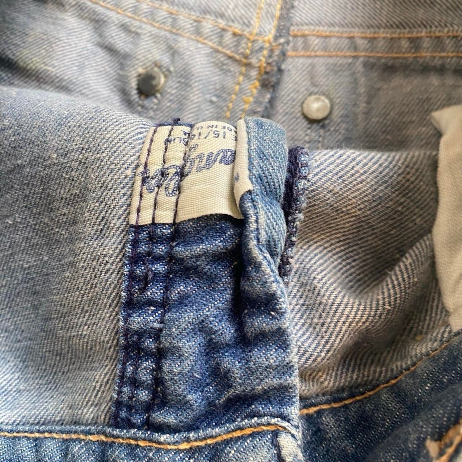 1970s Wrangler denim shorts with velvet heart patch