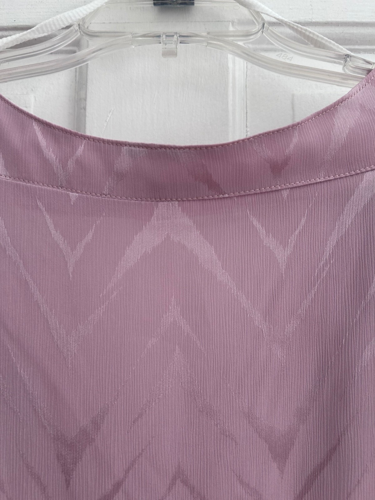 VTG 80s PK’s Kloset Pink Shift Dress Pleated Sleeve – Keyhole Neckline Sz 14