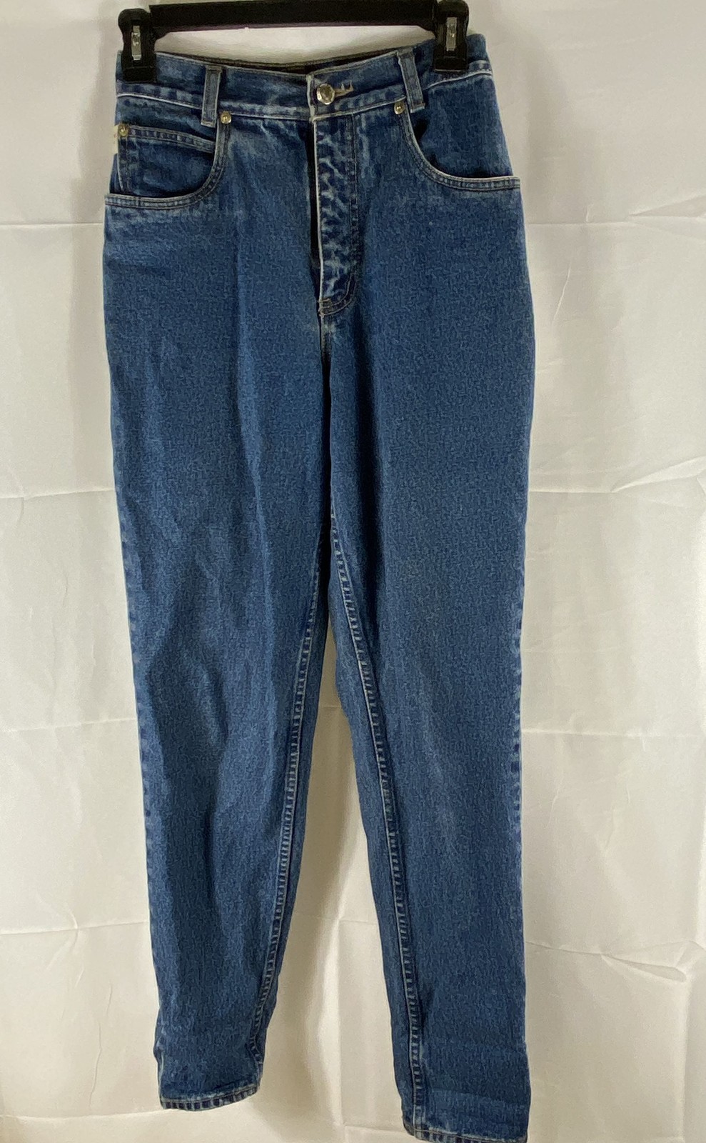 Vintage 90s Lawman Women’s High Rise Tapered Blue Denim Jeans Sz 26×32