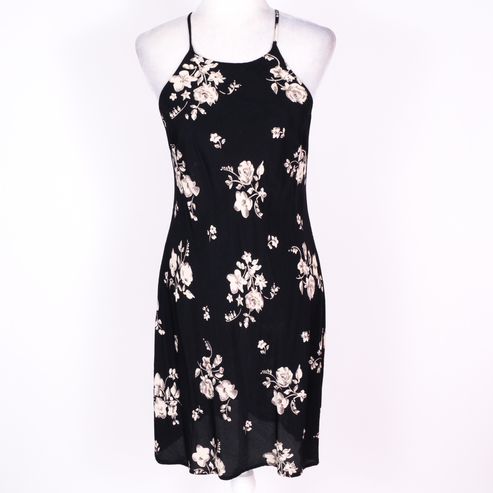 Vintage 1990’s Women’s Dark Floral Mini Dress Laundry by Shelli Segal
