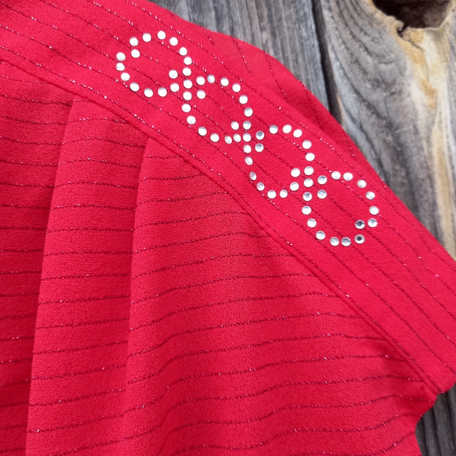 70s Maxi Dress with Lurex Rieger Moden Red Dresses women S Small 1970s Vintage