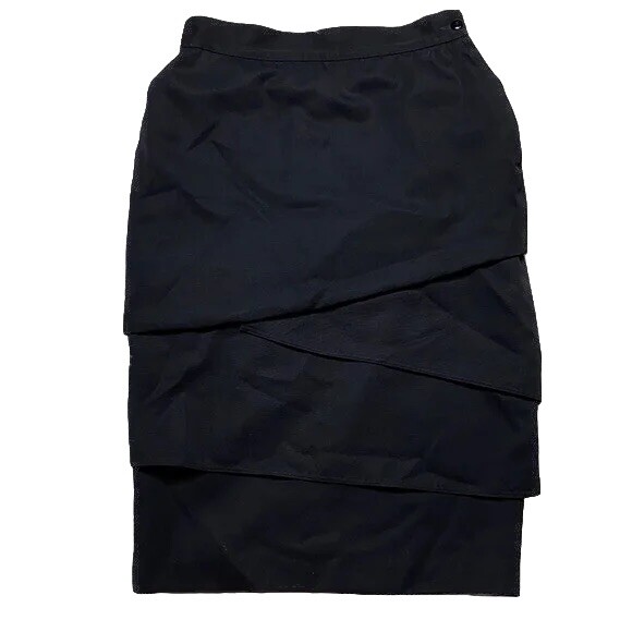 Gianni Versace vintage tiered black skirt 42 6