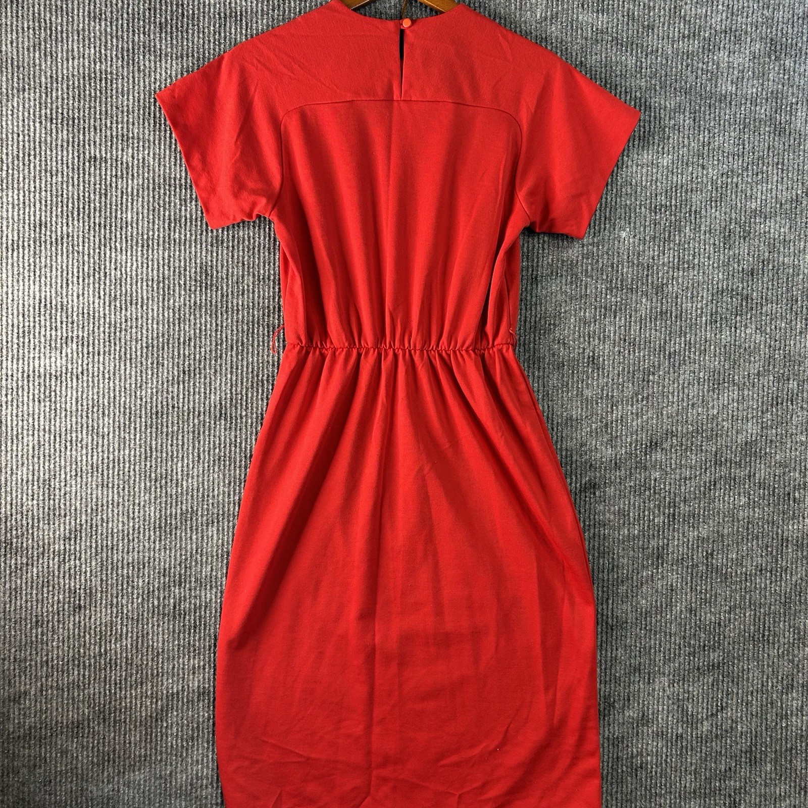 Vintage Dress Women’s 10M Jean Leslie Red Short Sleeve
