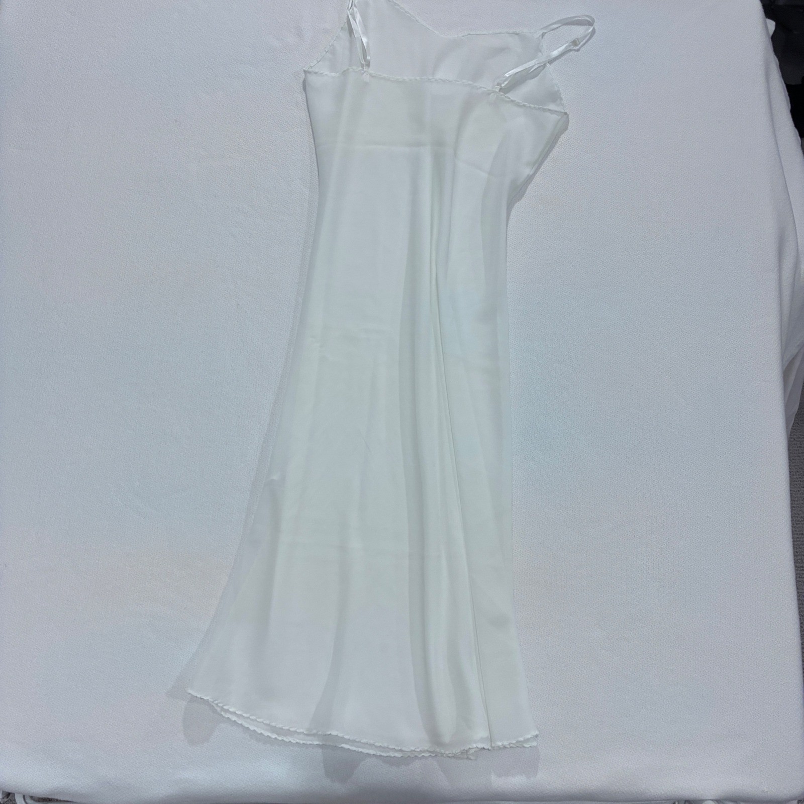 Vintage Slip Night Gown Made in USA White Coquette Angelic Minimalist Size 38