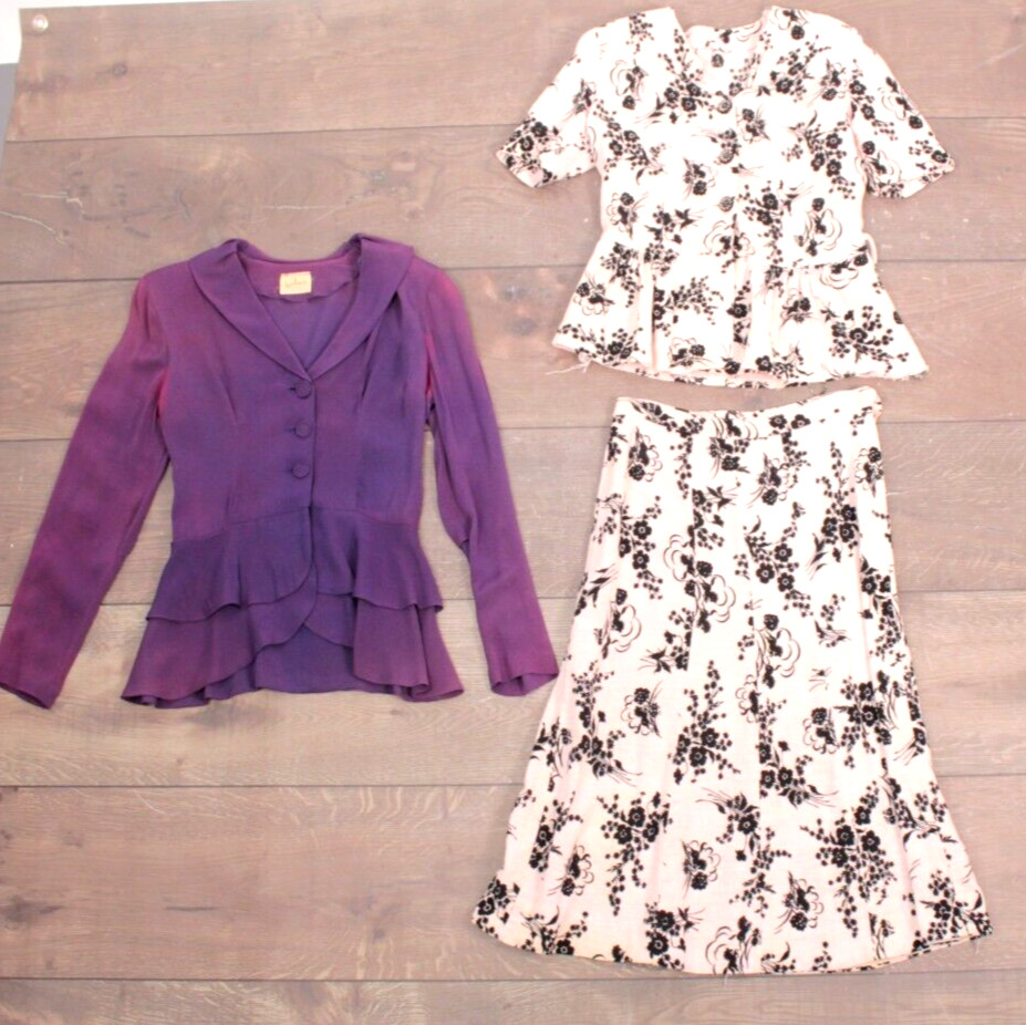 VTG Lot of 18 40s 50s AS IS Suits & Blazers Assorted Sizes & Colors 1940s 1950s