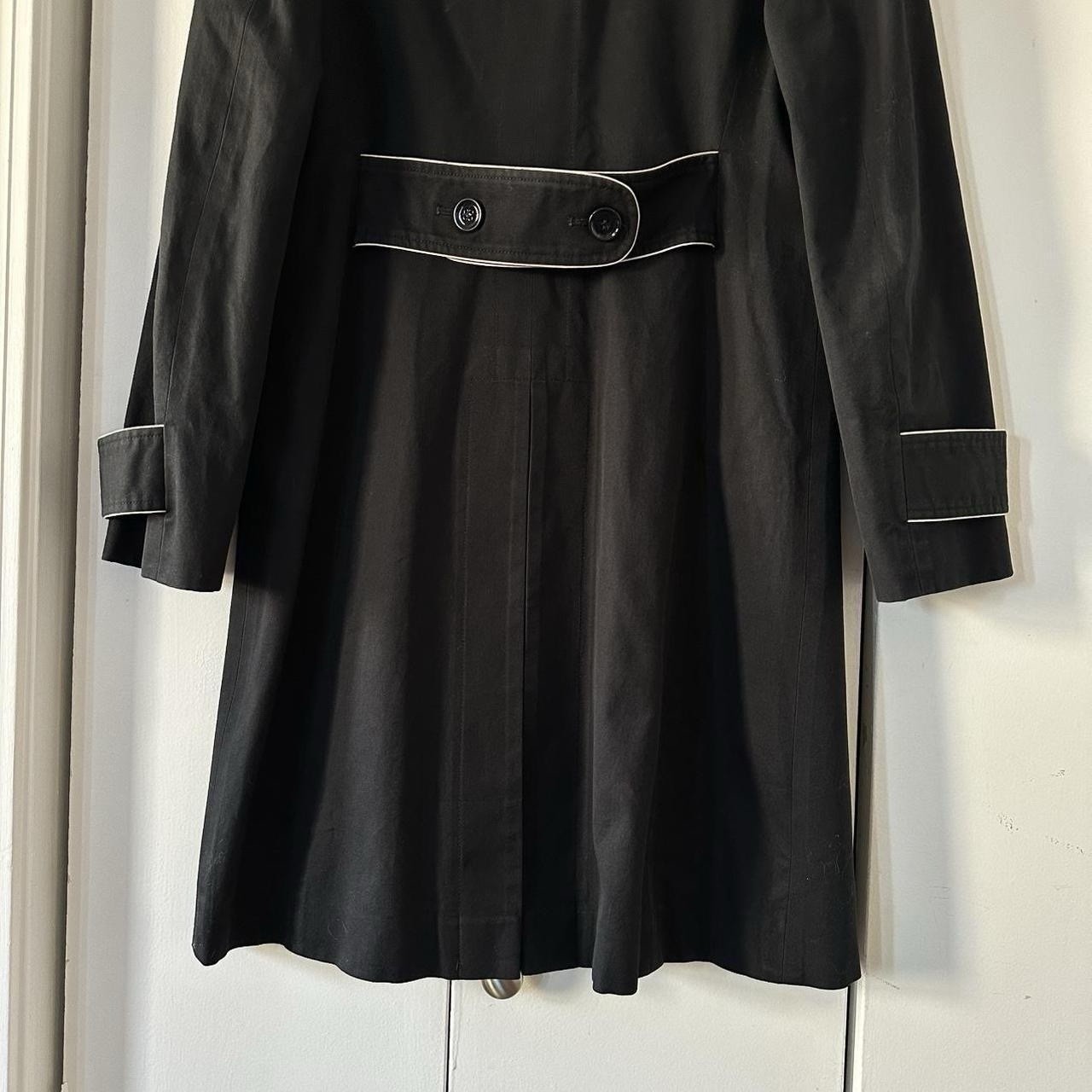 Vintage 90s Black and White Contrast Light Mod Cotton Jacket Ann Taylor Loft S M