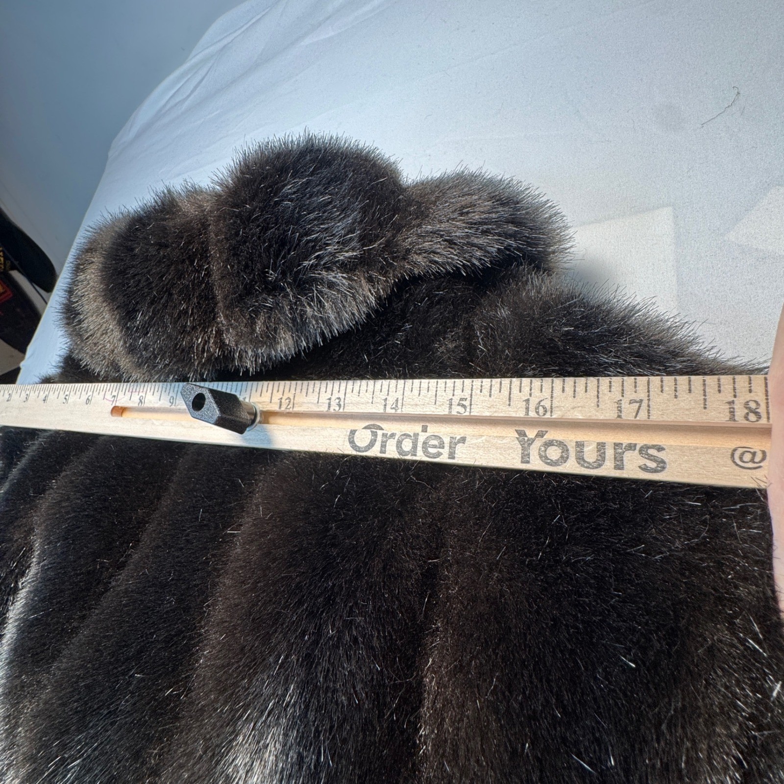 Jacques Saint Laurent for Genelle Vintage Faux Fur Coat Brown Orange Lining L