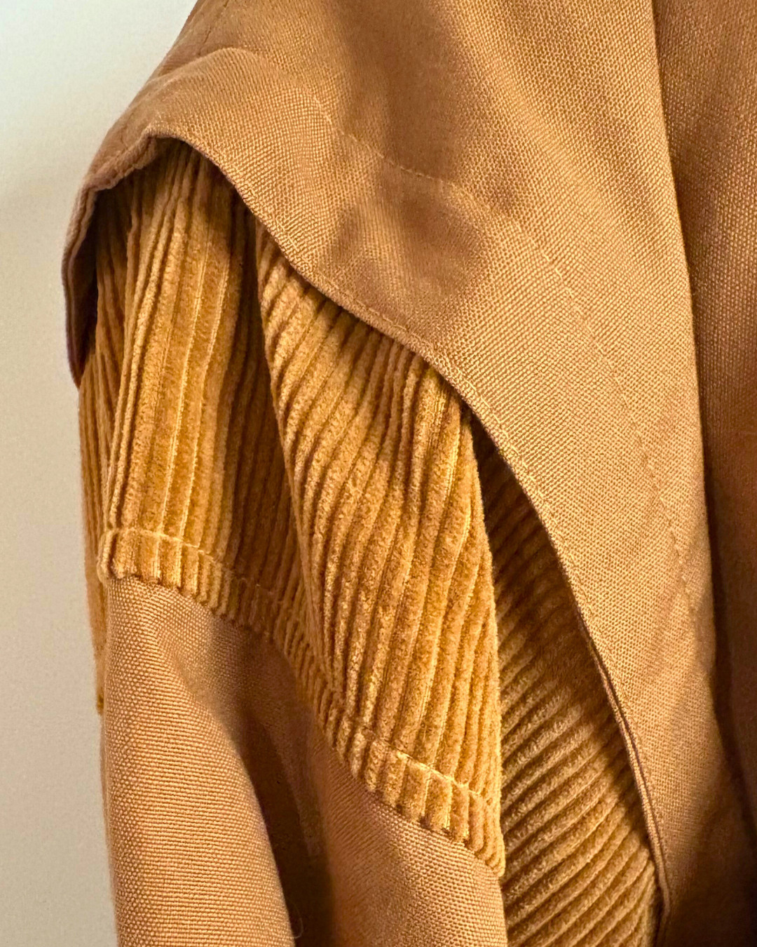 Vintage 80s J Gallery Cropped Bomber Jacket Canvas Corduroy Brown Streetwear S