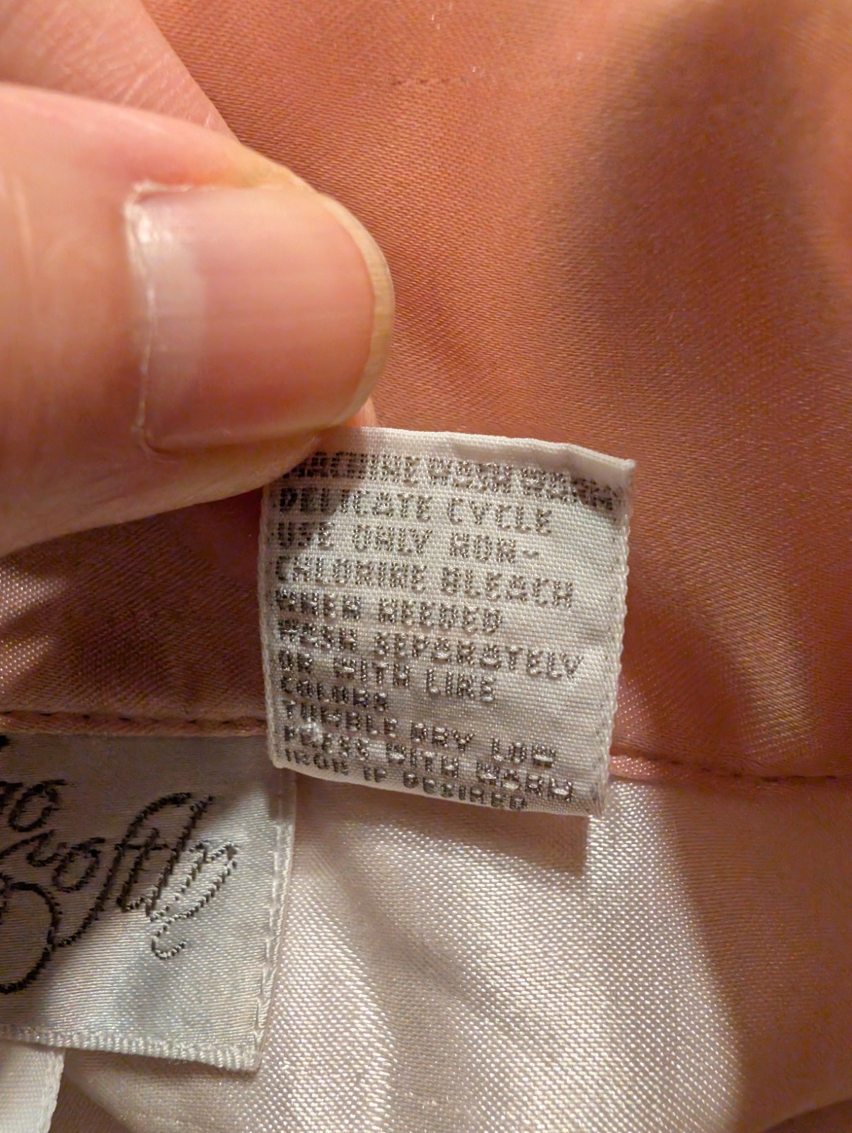 Vintage 80s Go Softly Satin Nightshirt S Pink Embroidered Lingerie Sleepwear