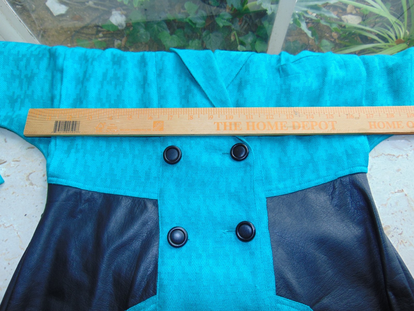 Vintage 80s NAFTA – LINE Dress France Fitted Secretary Geek Green Black 38/8 US