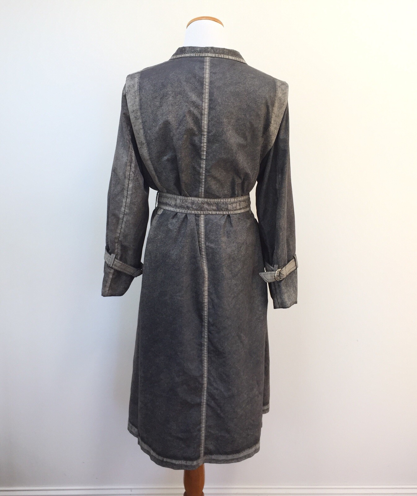 Vtg 80s Lady Grais Originals Womens Sz 12 Belted Trench Coat Fully Lined