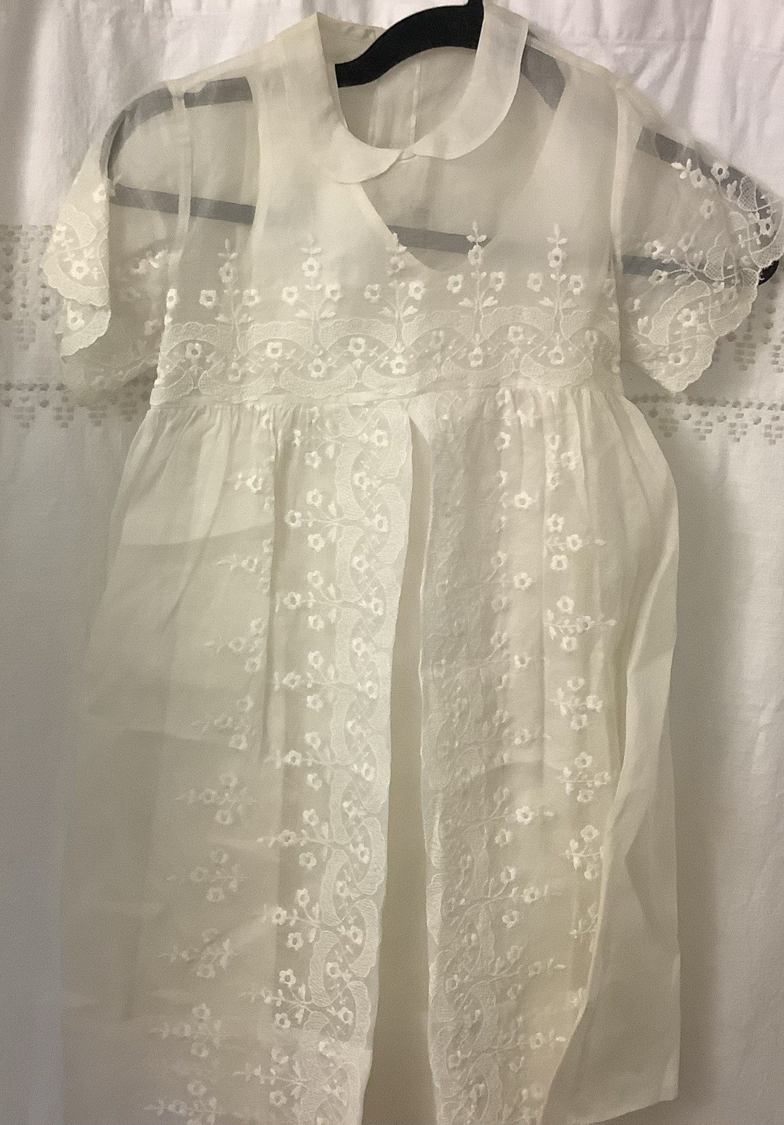 Vintage Circa ILGWU 1955-63 Floral Embroidered Lace Dress 8