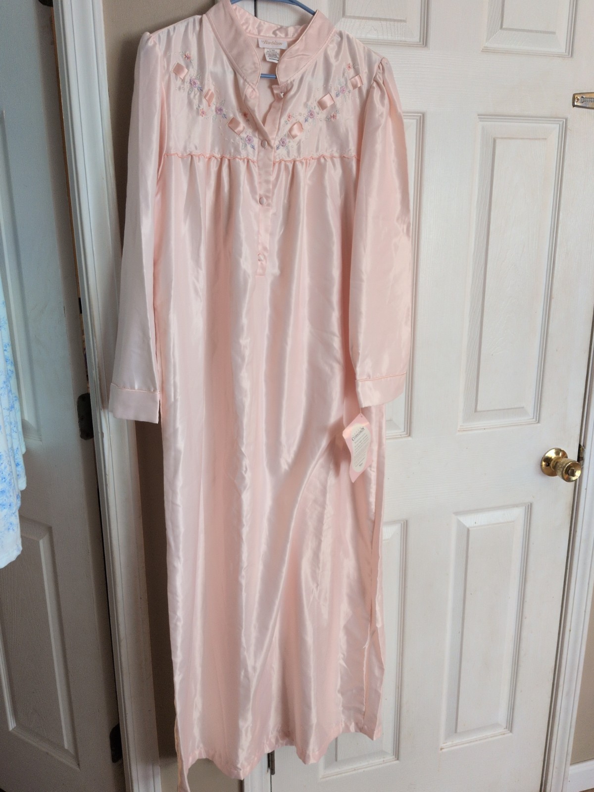 Vintage NWT Barbizon Pink Polyester Cotton Nightgown Sleepwear Sz Medium