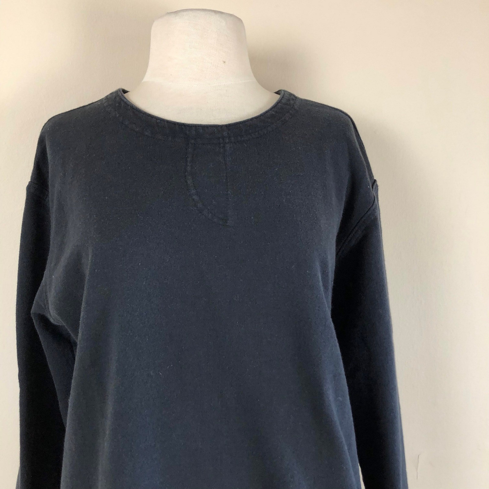 vintage 90s minimal tunic sweatshirt knit top linen minimalist grunge boho