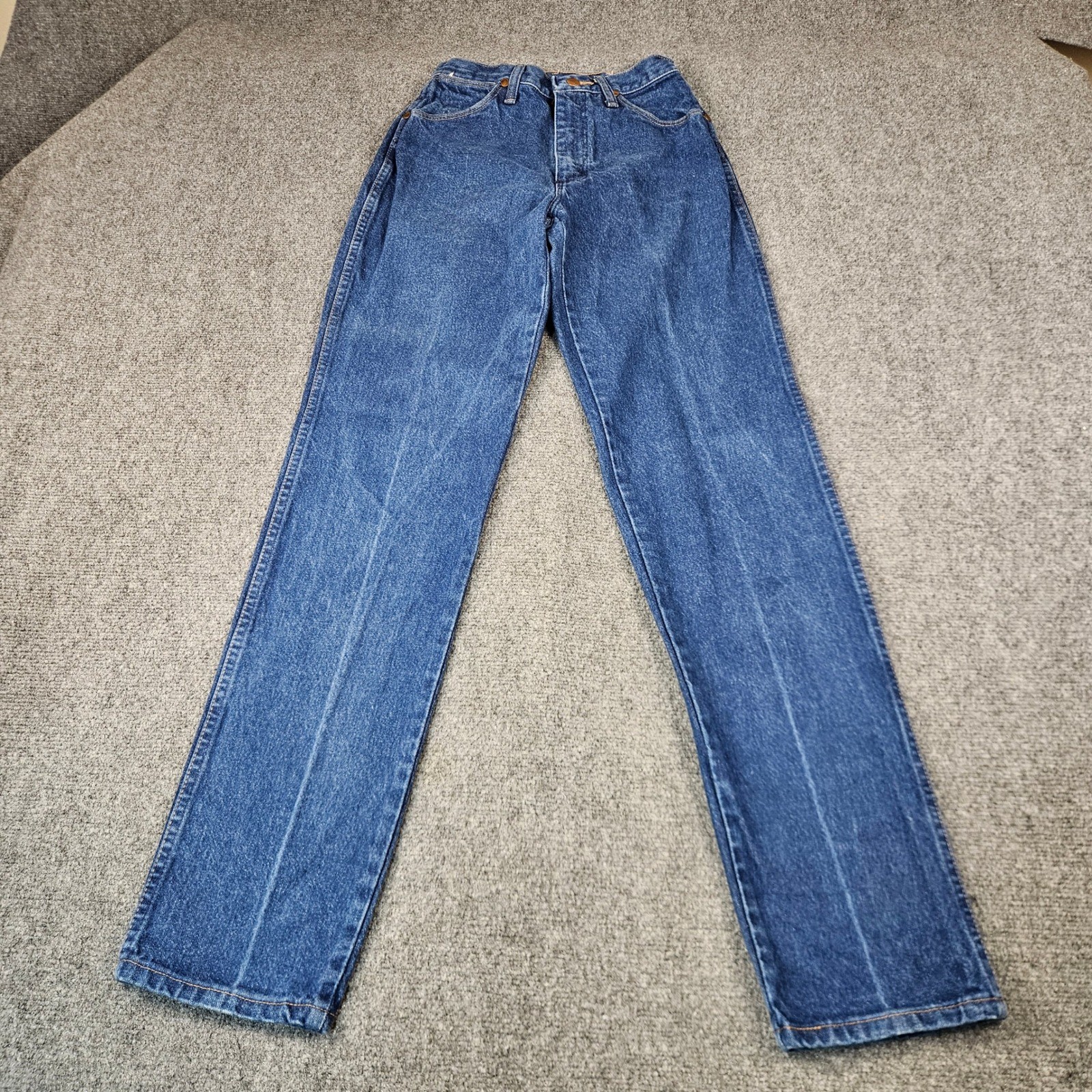 Wrangler 12MWZG Vintage High Waisted Western Jeans Made in USA Blue 5/6 x 34