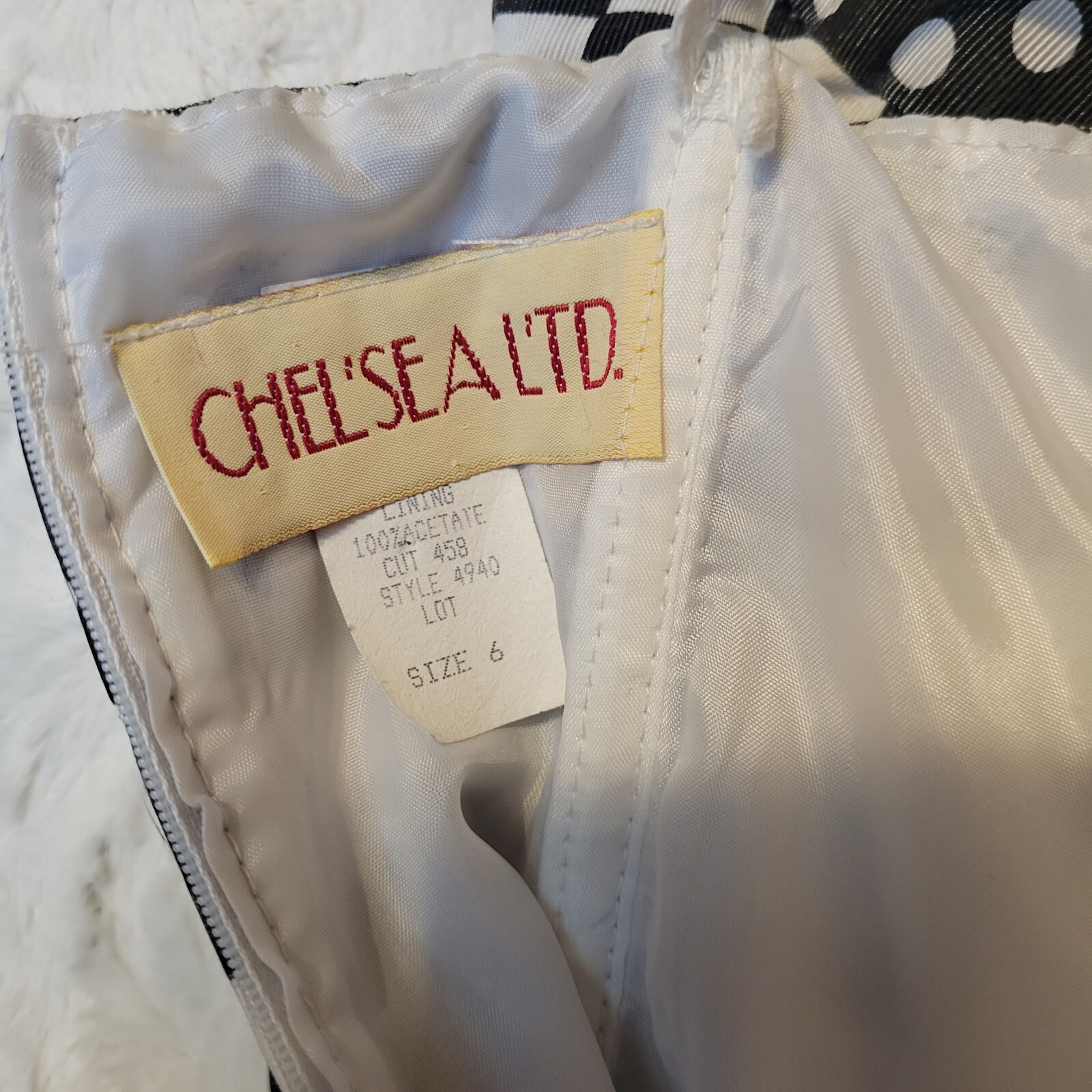 Vintage 80s Strapless Party Dress Black And White Checkered Chel’sea L’td
