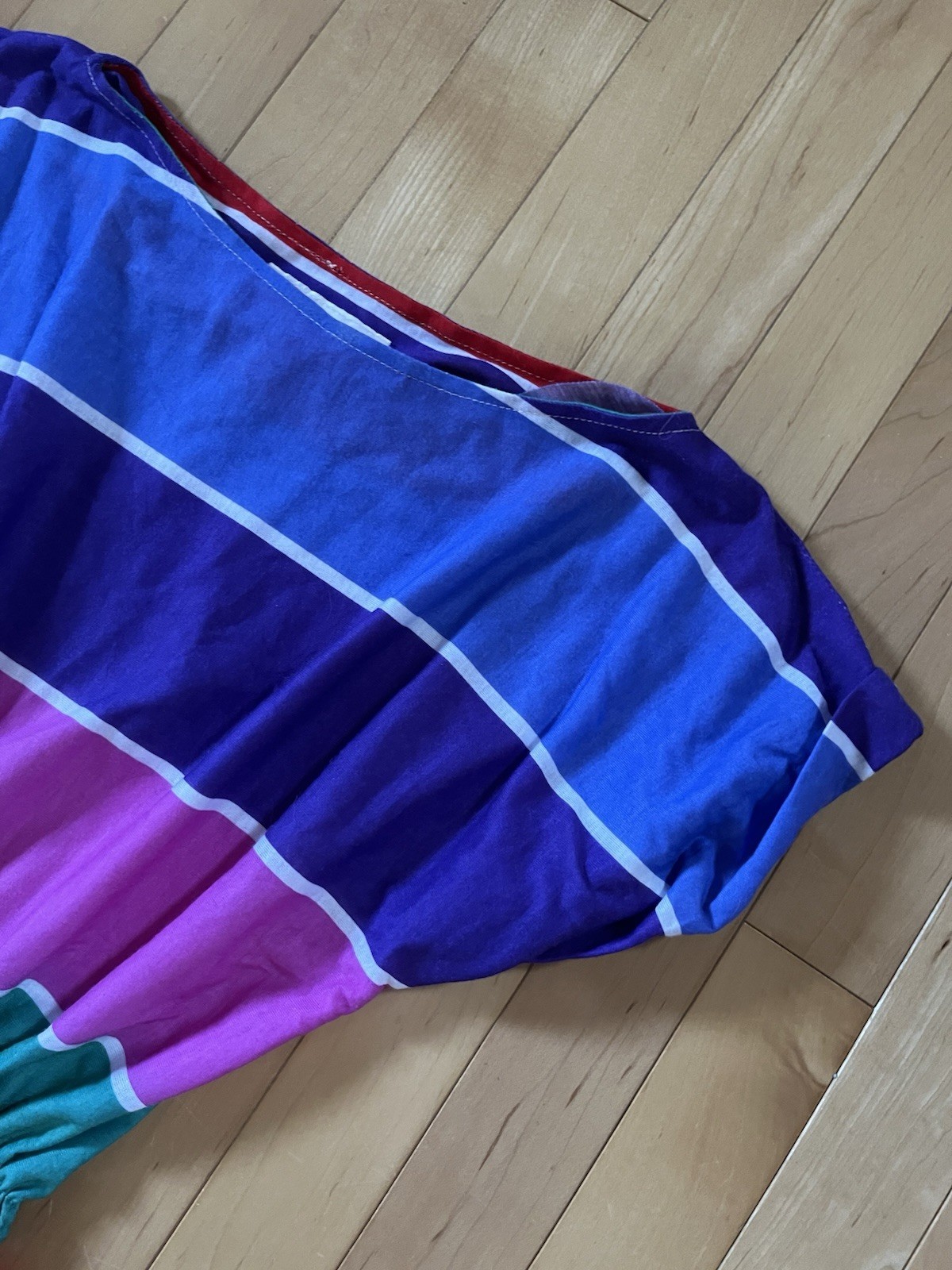 VTG Jr Dressworks Dress Striped Colorblock Size Small Summer Beach