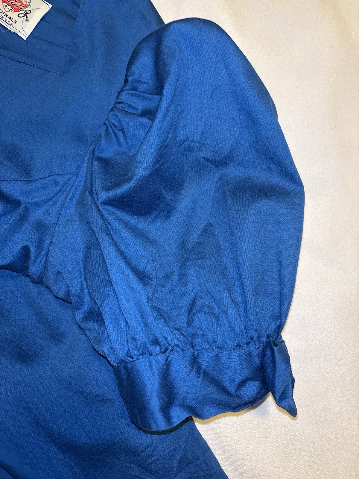 Vintage Lanz Originals Dress Women’s S/M Royal Blue Cottagecore Cut Tag Flaw