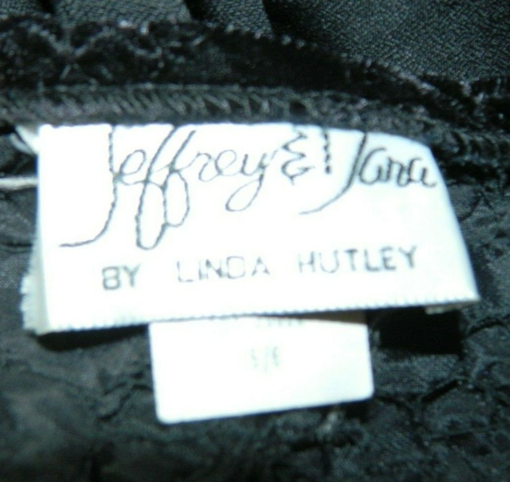 Vintage 90’s Jeffery & Dara Linda Hutley Jumpsuit Black Hipster Size 5/6