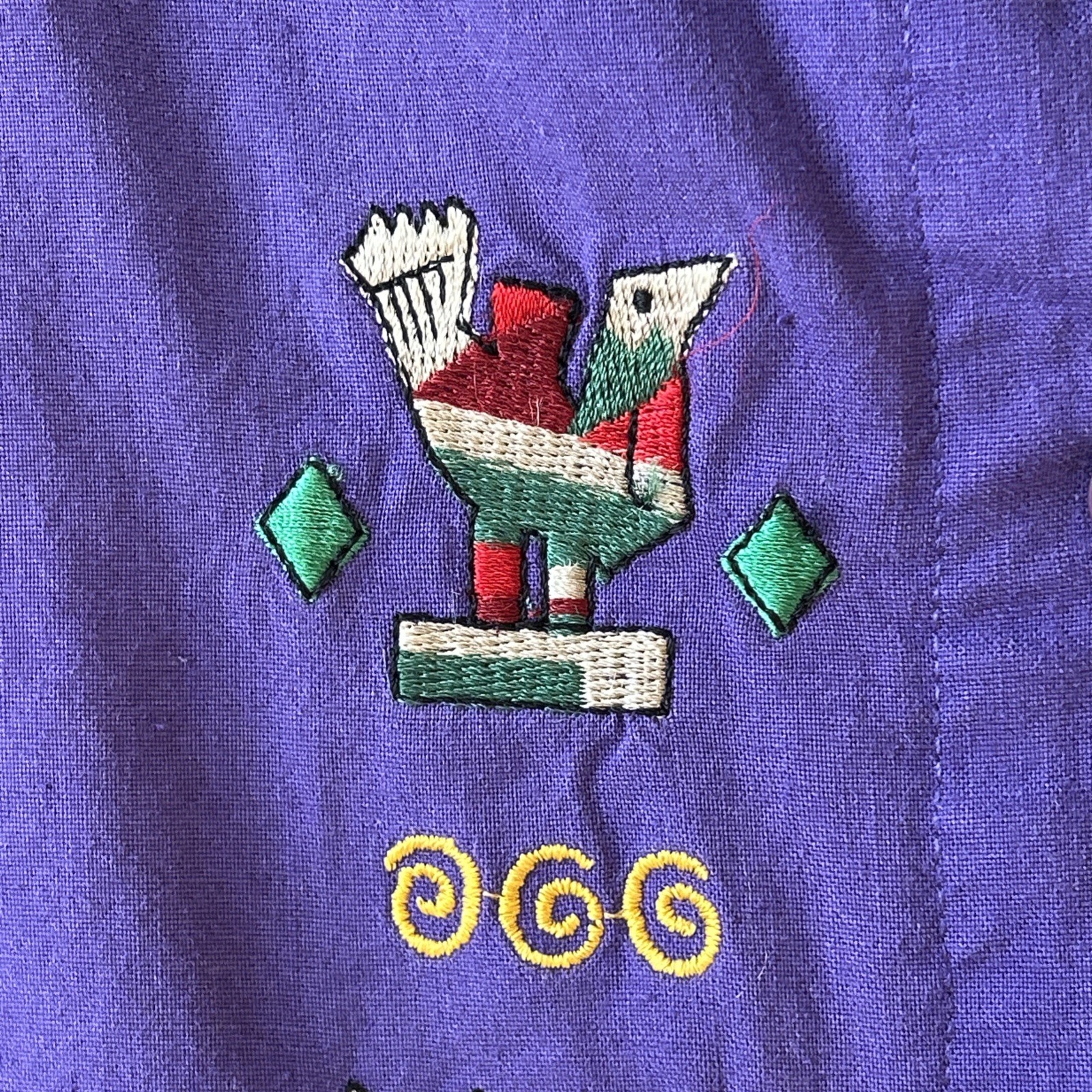 Vintage 80’s Counterparts Womens Shirt Western Native Design Purple Size 14