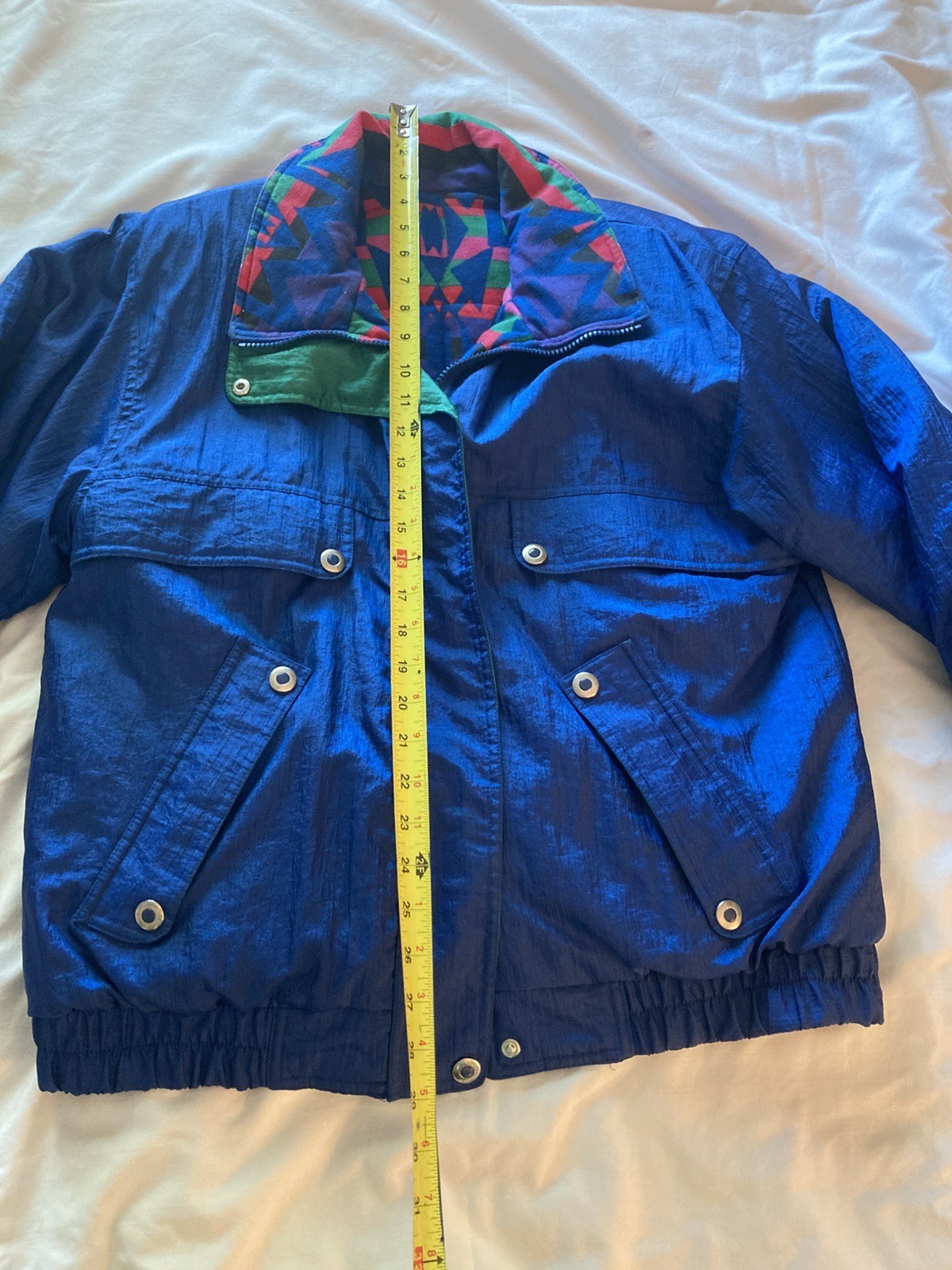Vintage 80s 90s Andy Johns Retro Reversible Puffer Ski Jacket Coat Womens Medium