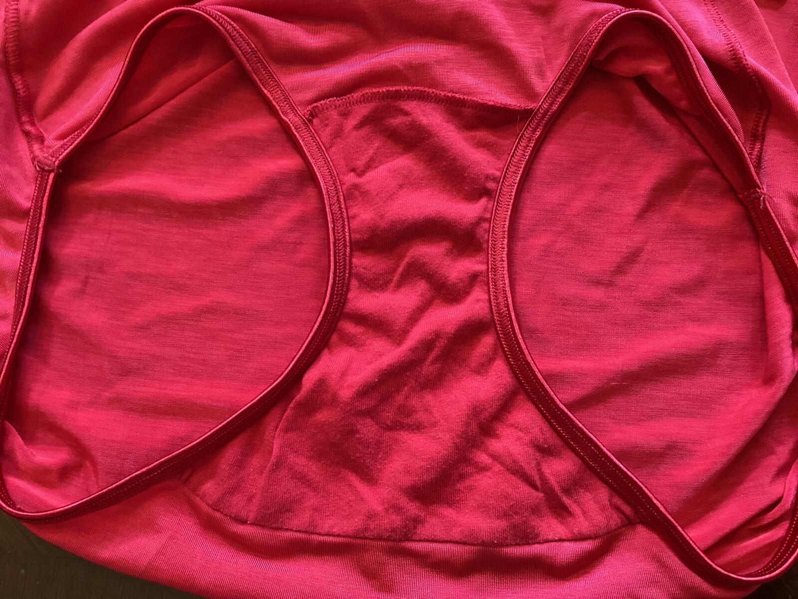 Vanity Fair 13-109 SZ 7 RED VINTAGE NYLON SPANDEX BRIEFS SECOND SKIN SHINY TRIM