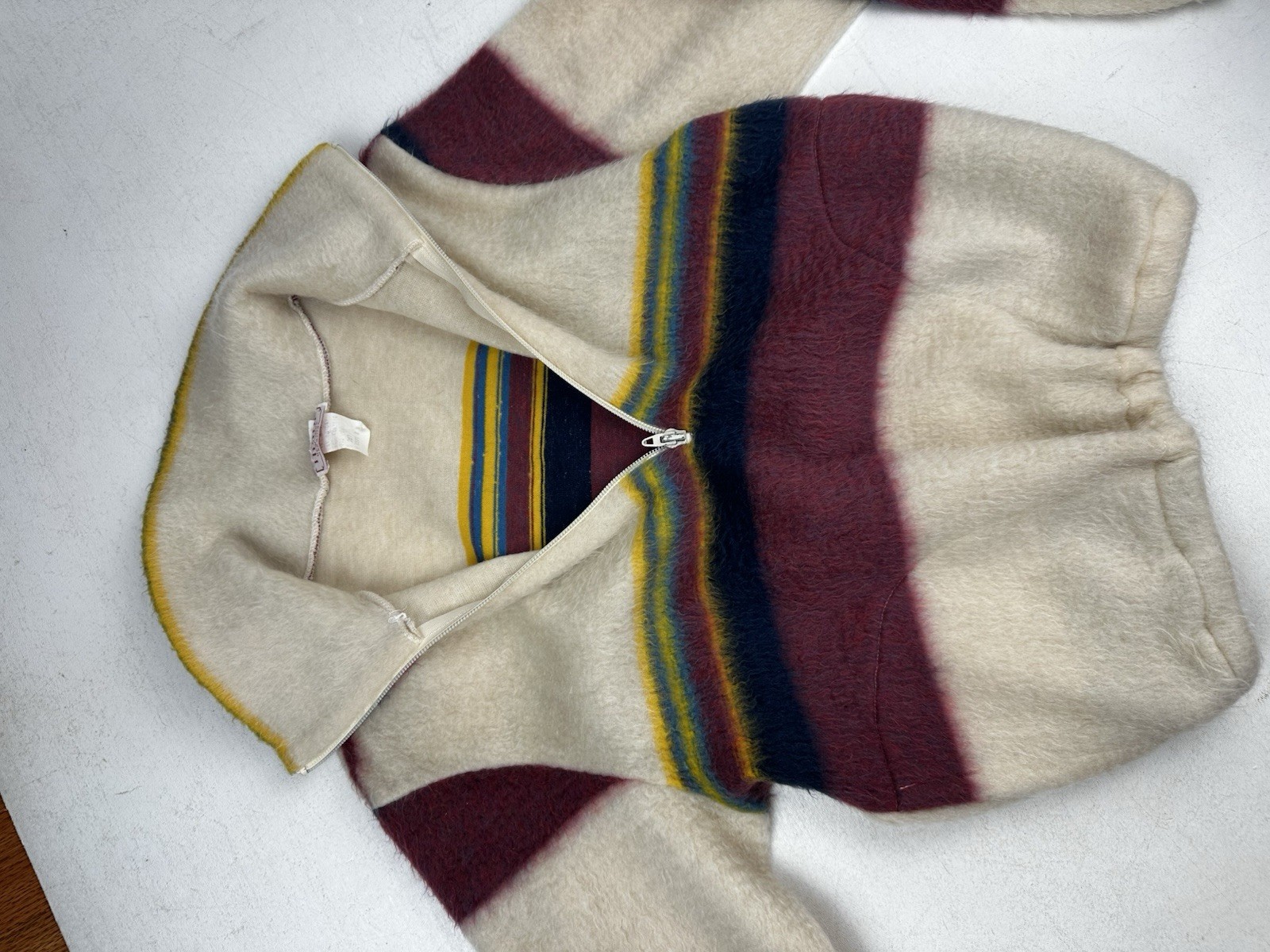 Vintage 70s Retro Half Zip Sweater Pullover