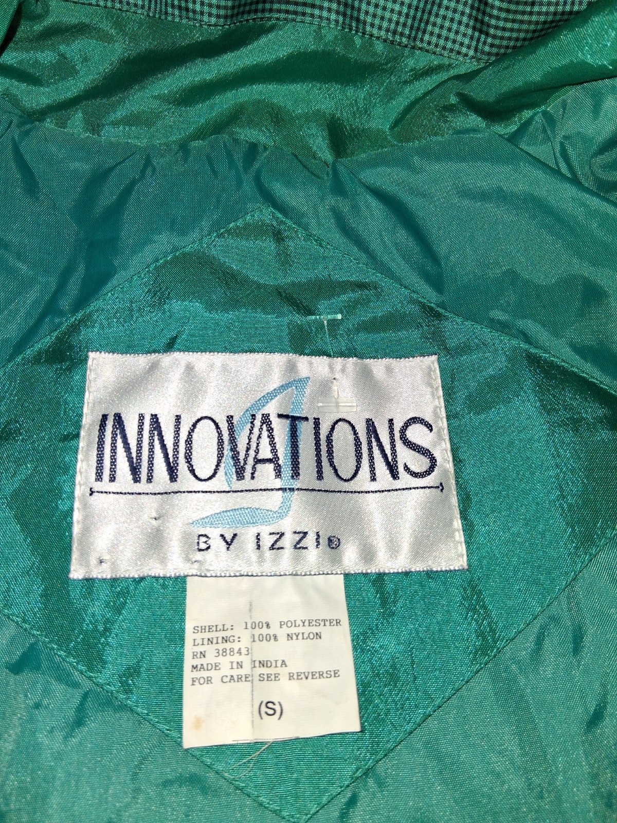 Innovations By Izzi Vtg80s Transformative Teal Jacket Activewear Streetwear Sz S