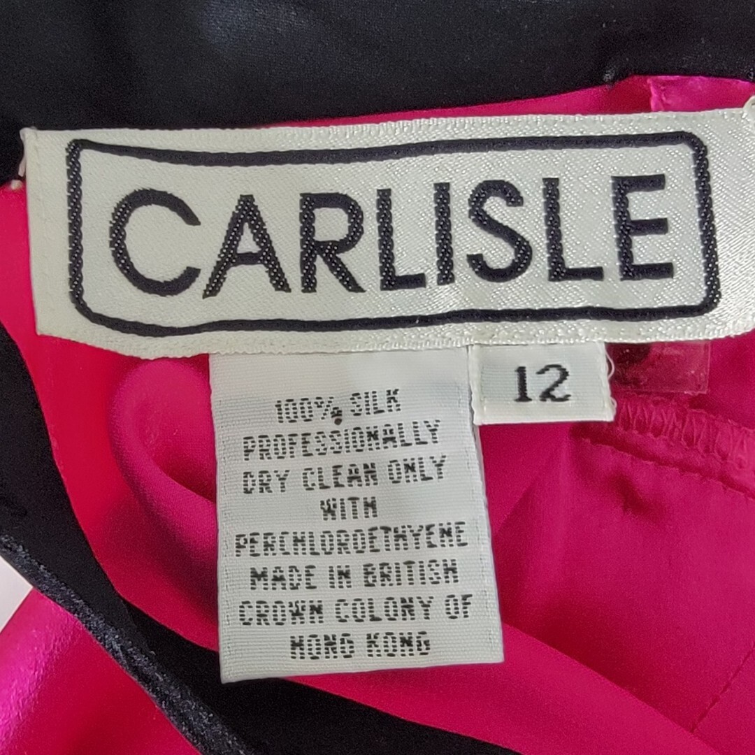 Carlisle Multi-Colored Silk Mondrain Block Blouse Vtg Y2K Shoulder Pads Women 12