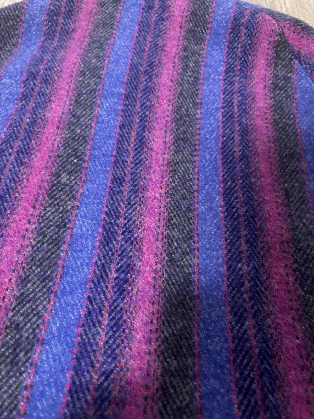 Vintage Jimmy Hourihan of Dublin Donegal Tweed Irish Wool Cape Striped