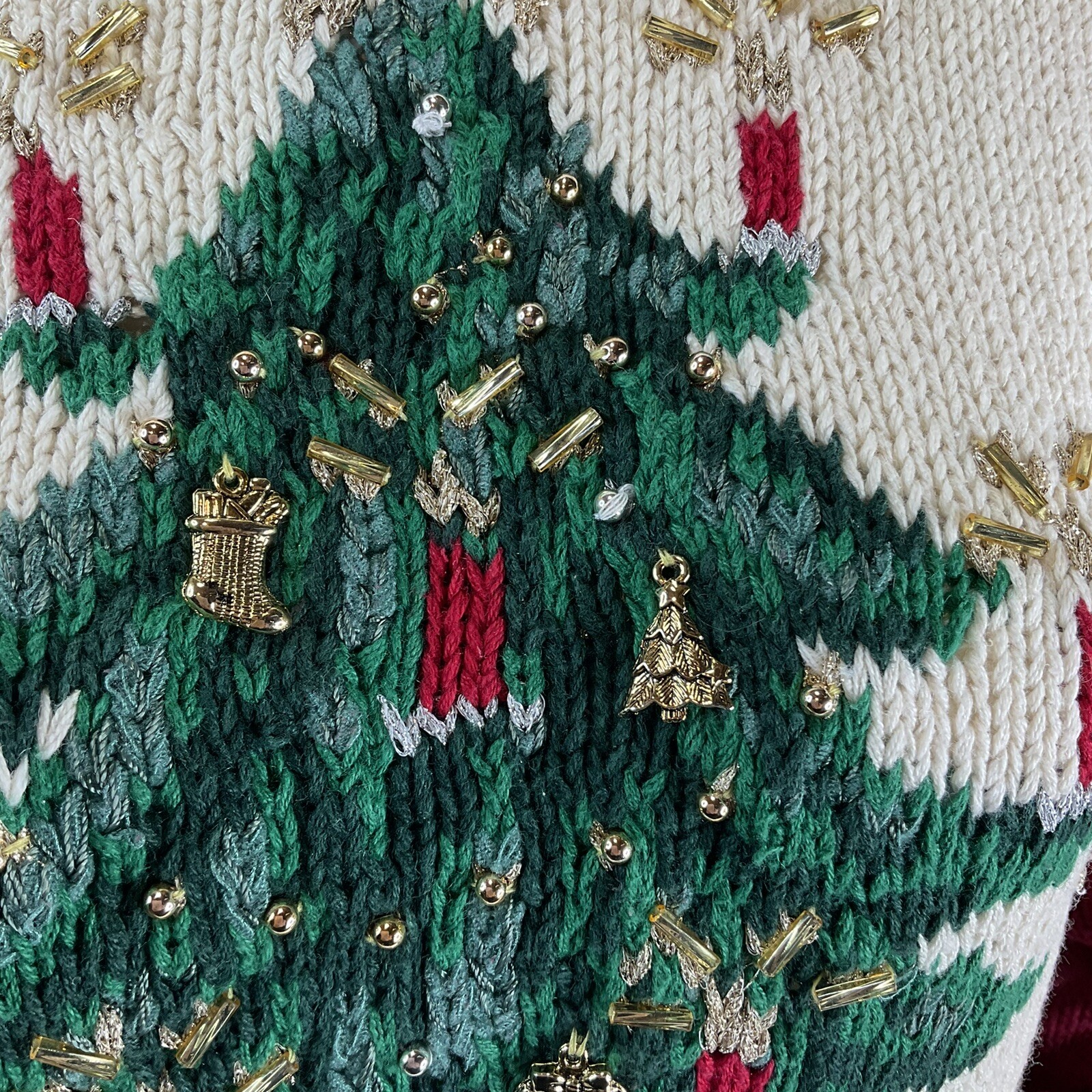 Signature by Northern Isles Vintag Womens Sz M Knitted by Hand Christmas Sweater