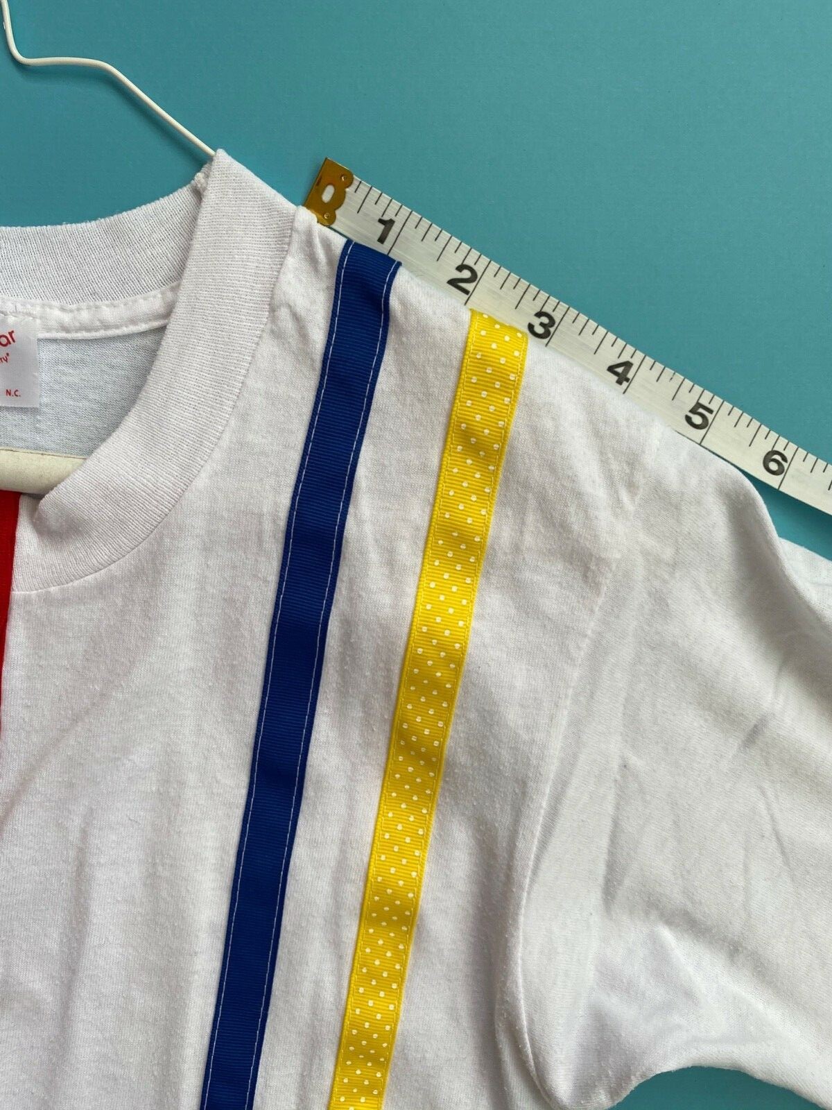 Vintage 80’s Homemade Clown T shirt Youth L or Women XS/S Very weird Ribbon OOAK