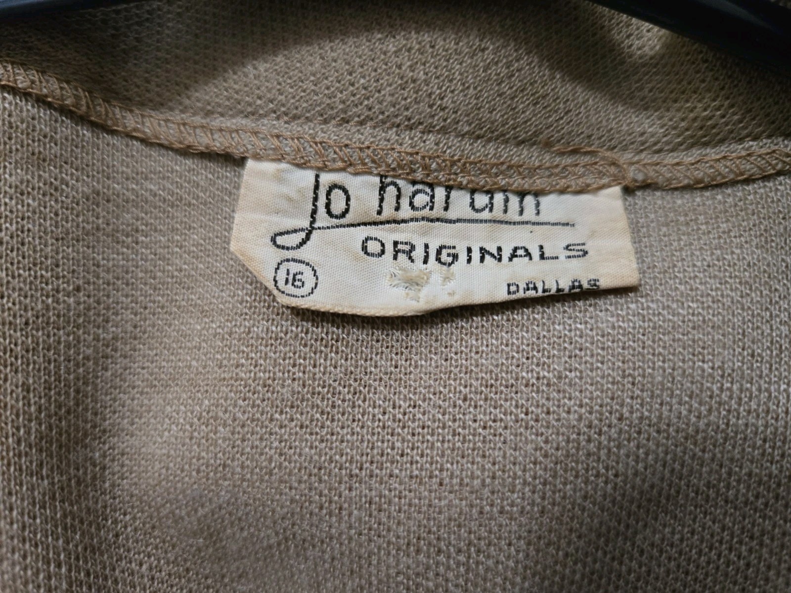 Vintage Jo Hardin Originals Dallas Tan Blazer Sz Small 1970s-1980s