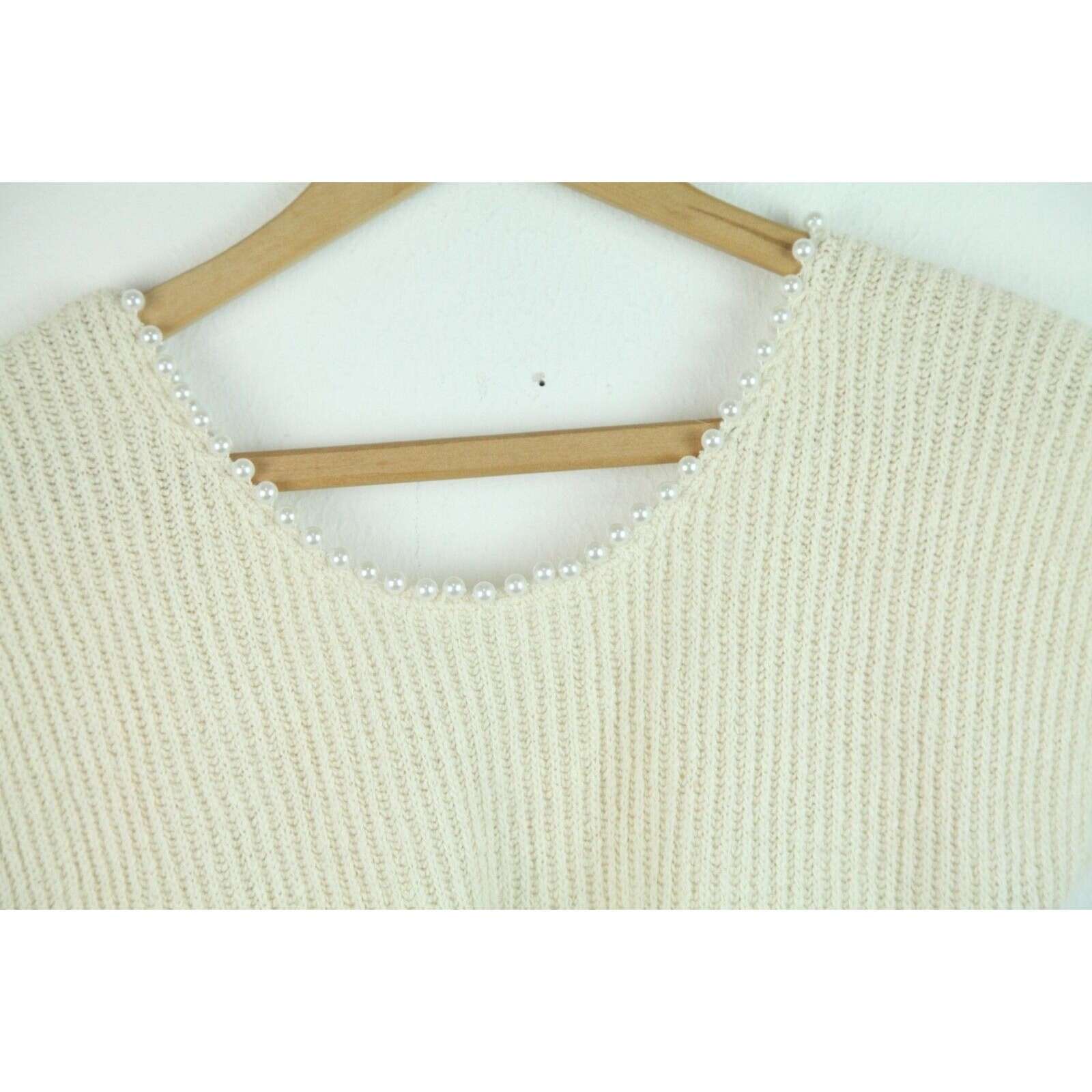 Vintage Womens Small Silk Angora Knit Top Pearlcore Preppy Cottagecore Coquette
