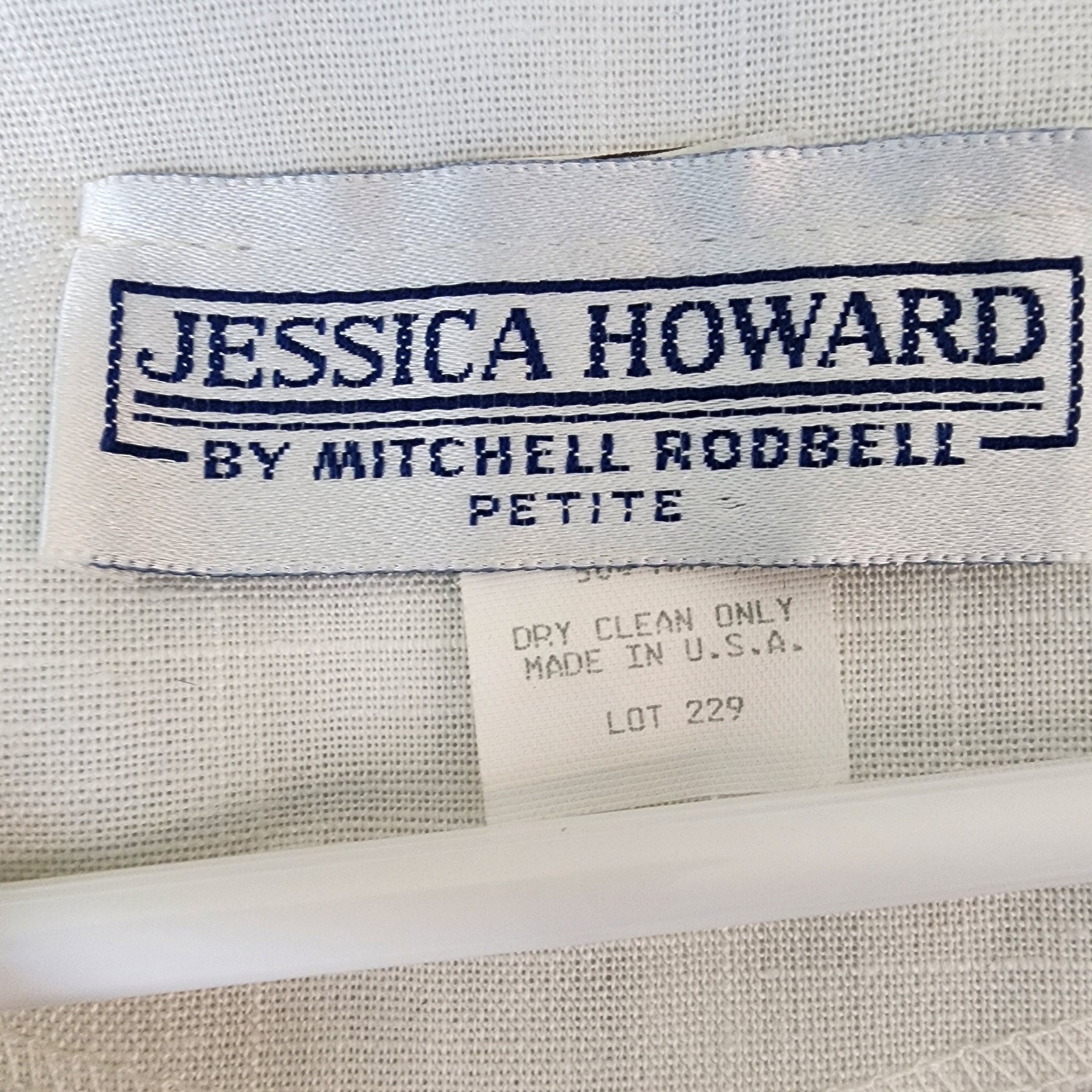 Jessica Howard Dress Womens Size 12 Cream Embroidered Button Front Vintage Midi