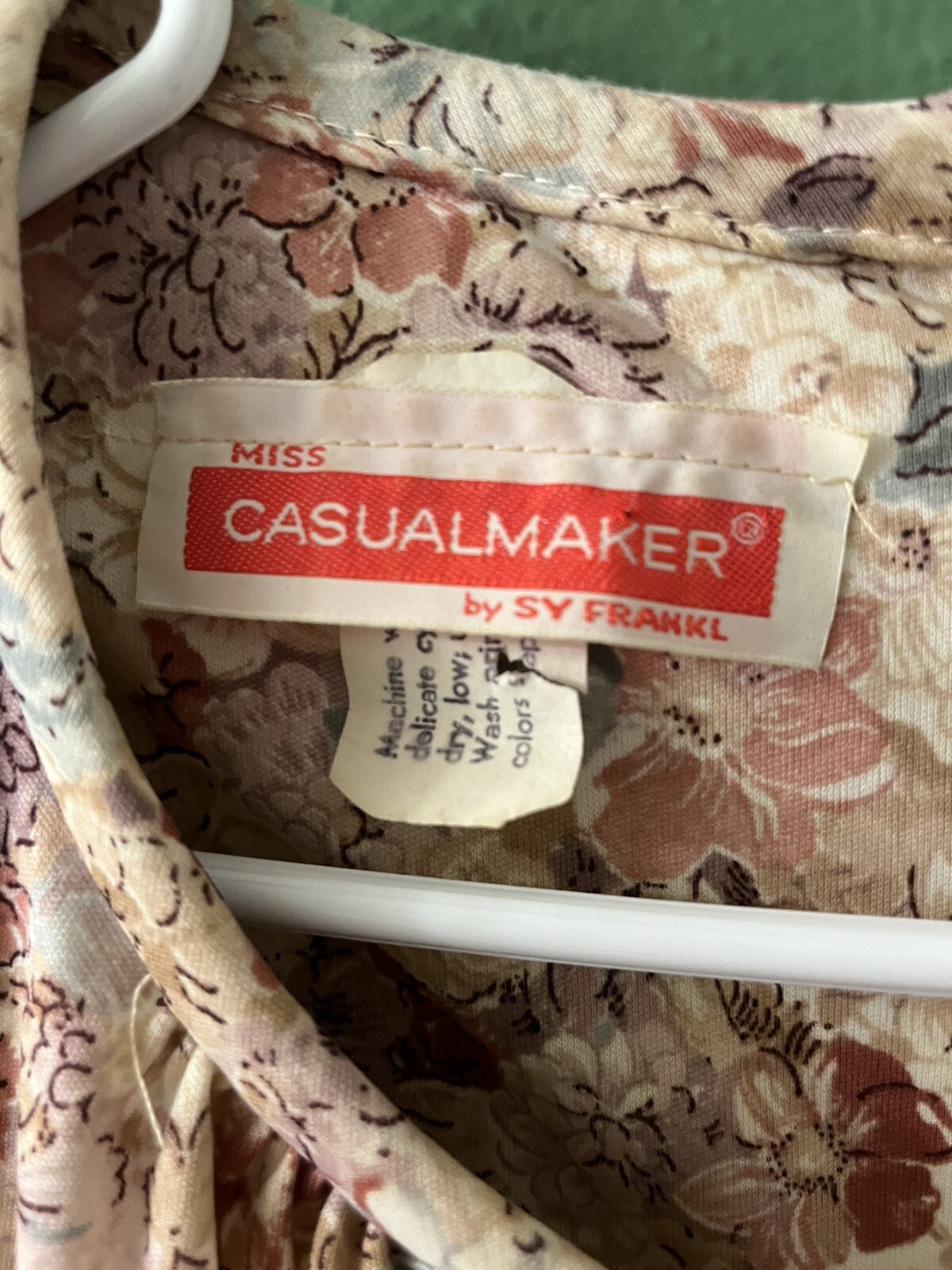 VTG 60s 70s Casualmaker Sy Frankyl Dress Womens Pink Floral Small
