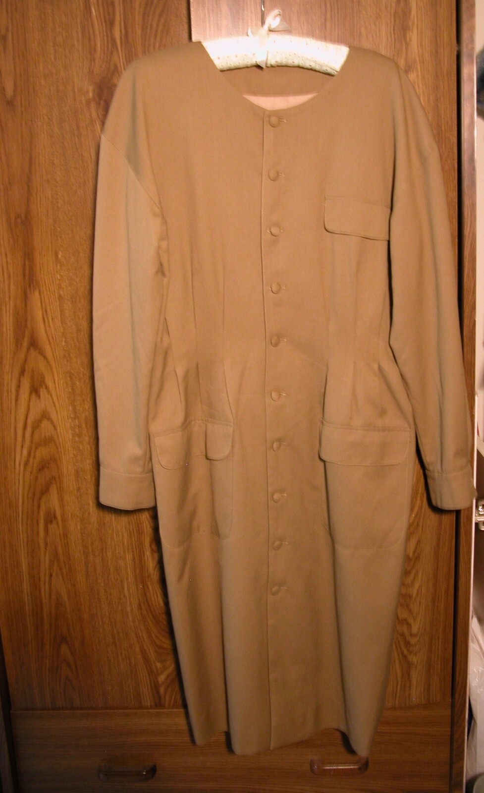 Vintage Utility Style/Military Style Coat Dress Sz US 12-14