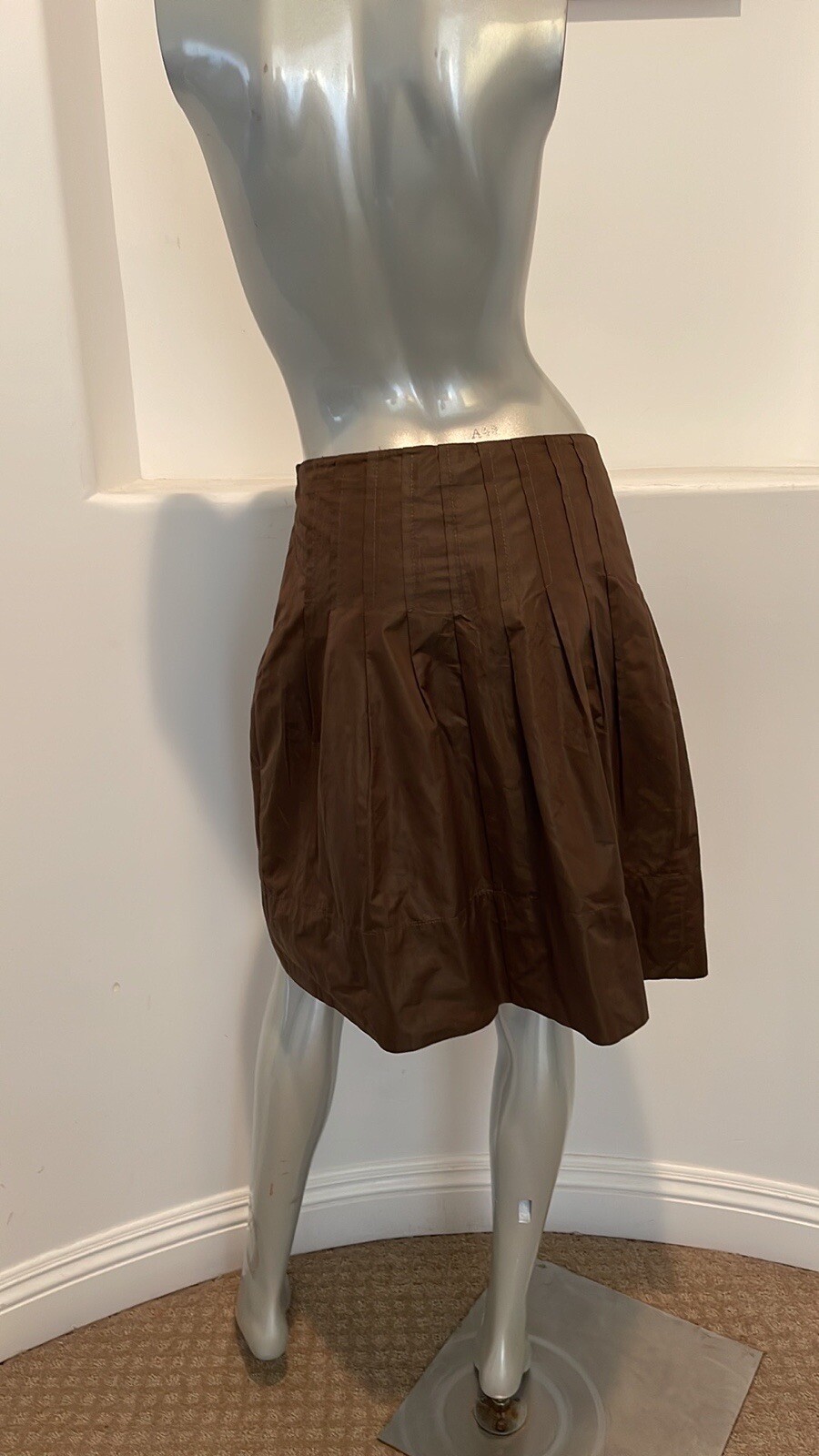 Pamela ” Edwardline” Made In Italy Vintage A-Line Mini Skirt Olive Green Size S