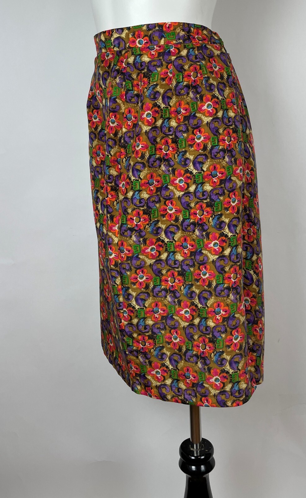 VTG DIANE VON FURTENBERG DVF 90’s silk lined floral pencil skirt 12