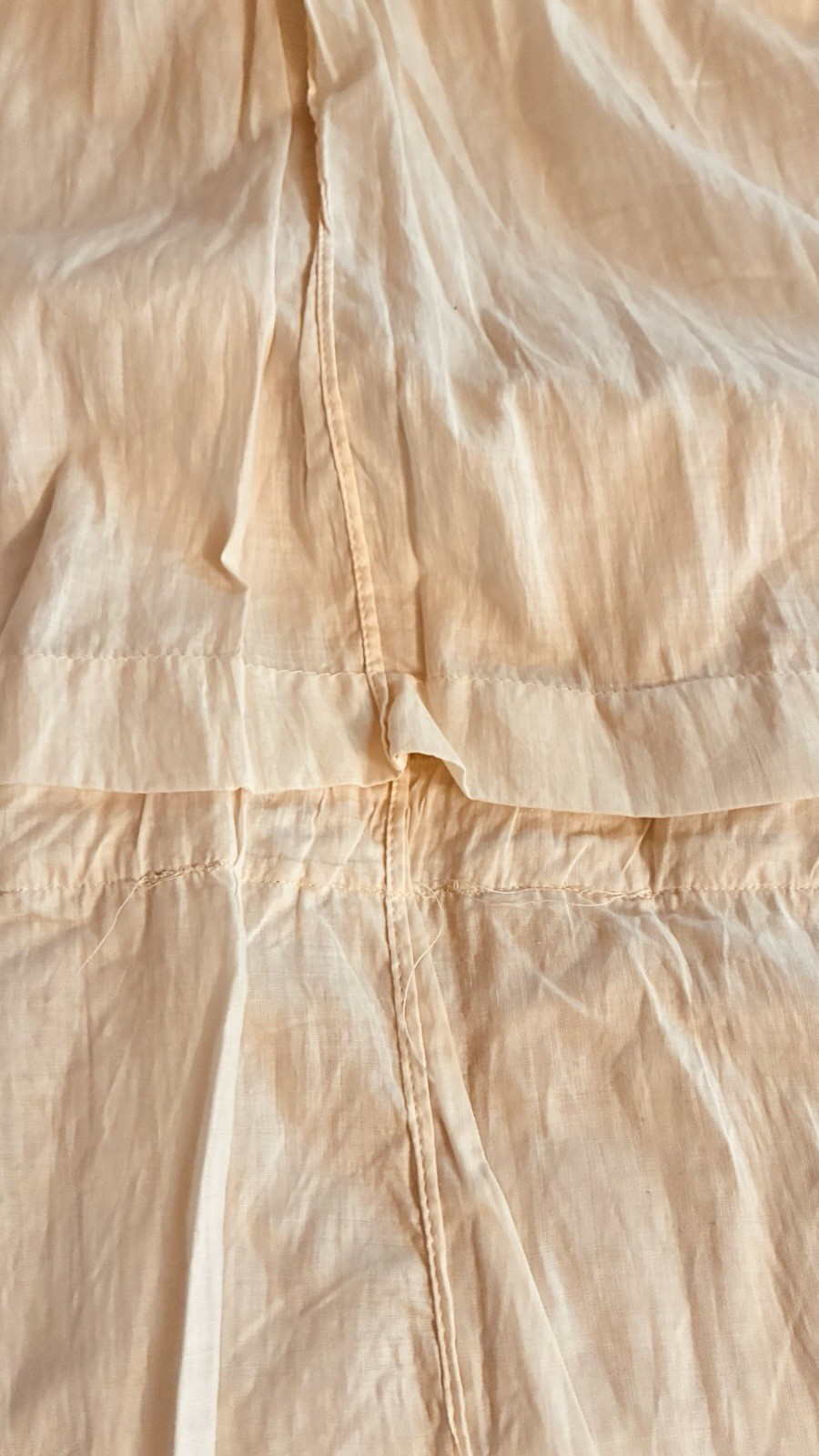 Edwardian White Cotton Petticoat Spider Medallion Brussels Lace Eyelet Ladders