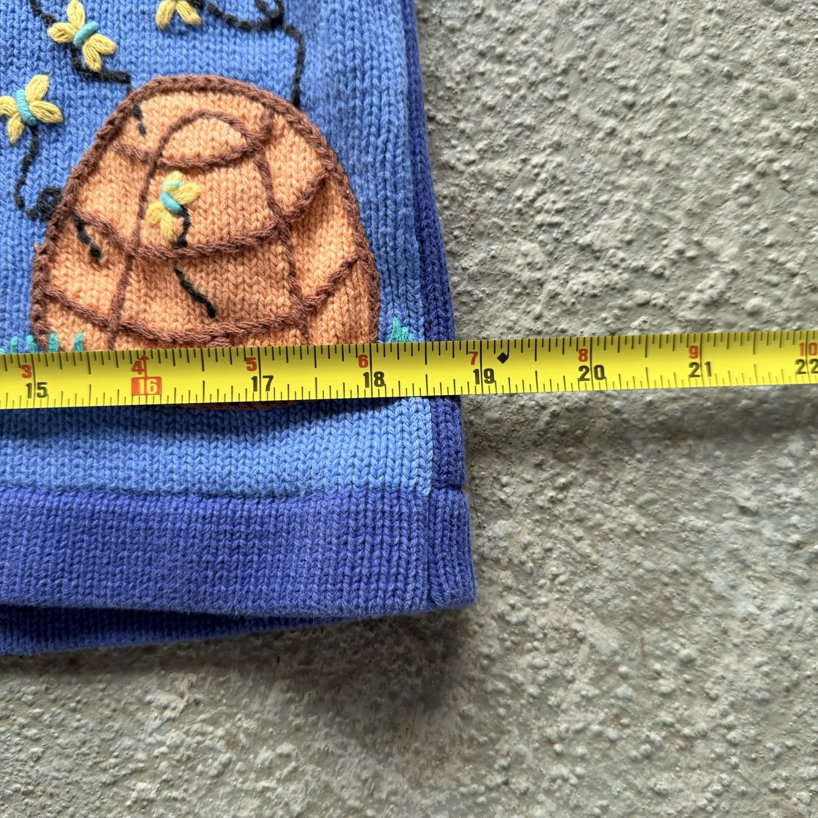 Tulchan Women’s Blue Shepard Sheep Flock Vintage Sweater
