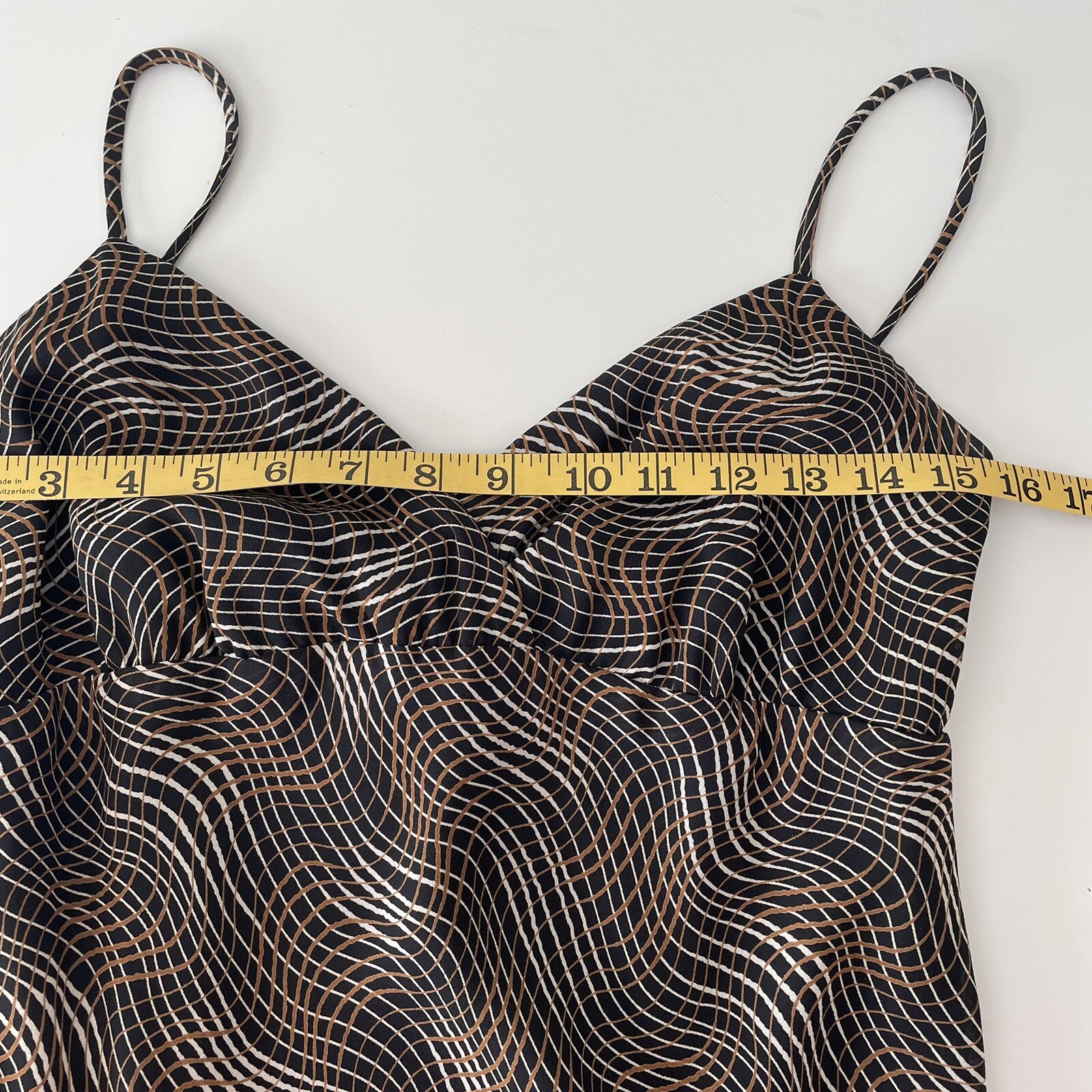 Vintage 90’s Y2K Brown Whimsigoth Fairy Grunge Asymmetrical Hem Slip Dress Sz 4