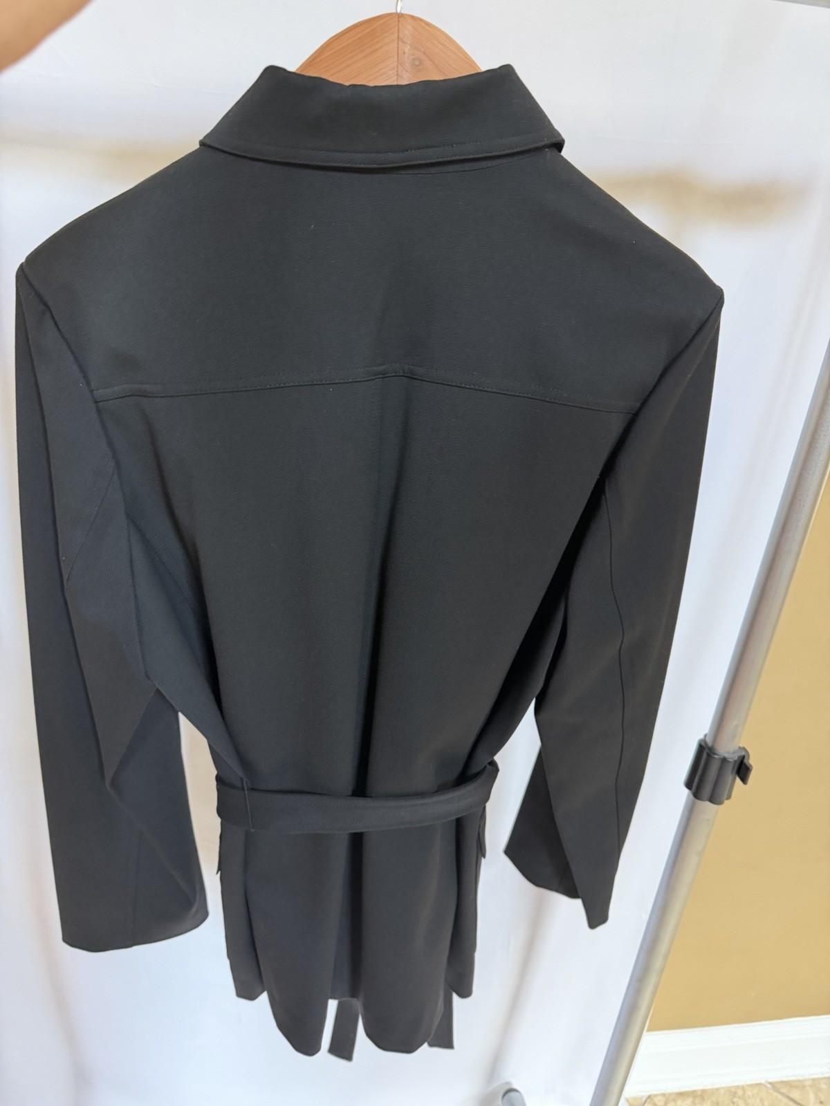 Talbots Vintage Black Collared Long Sleeve 4 Pocket Button Closure Jacket Sz 16