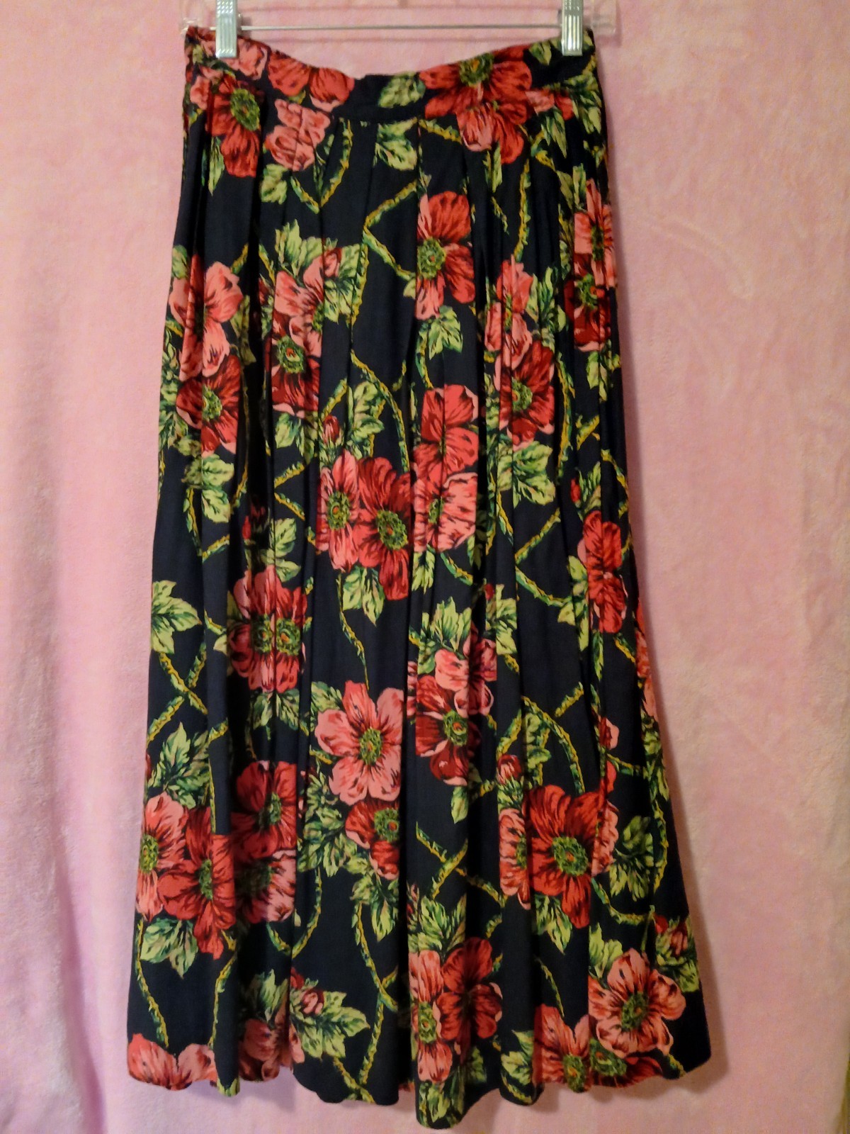 Vtg Herman Geist Navy Sweater & Skirt Outfit – Size M – 90s –
