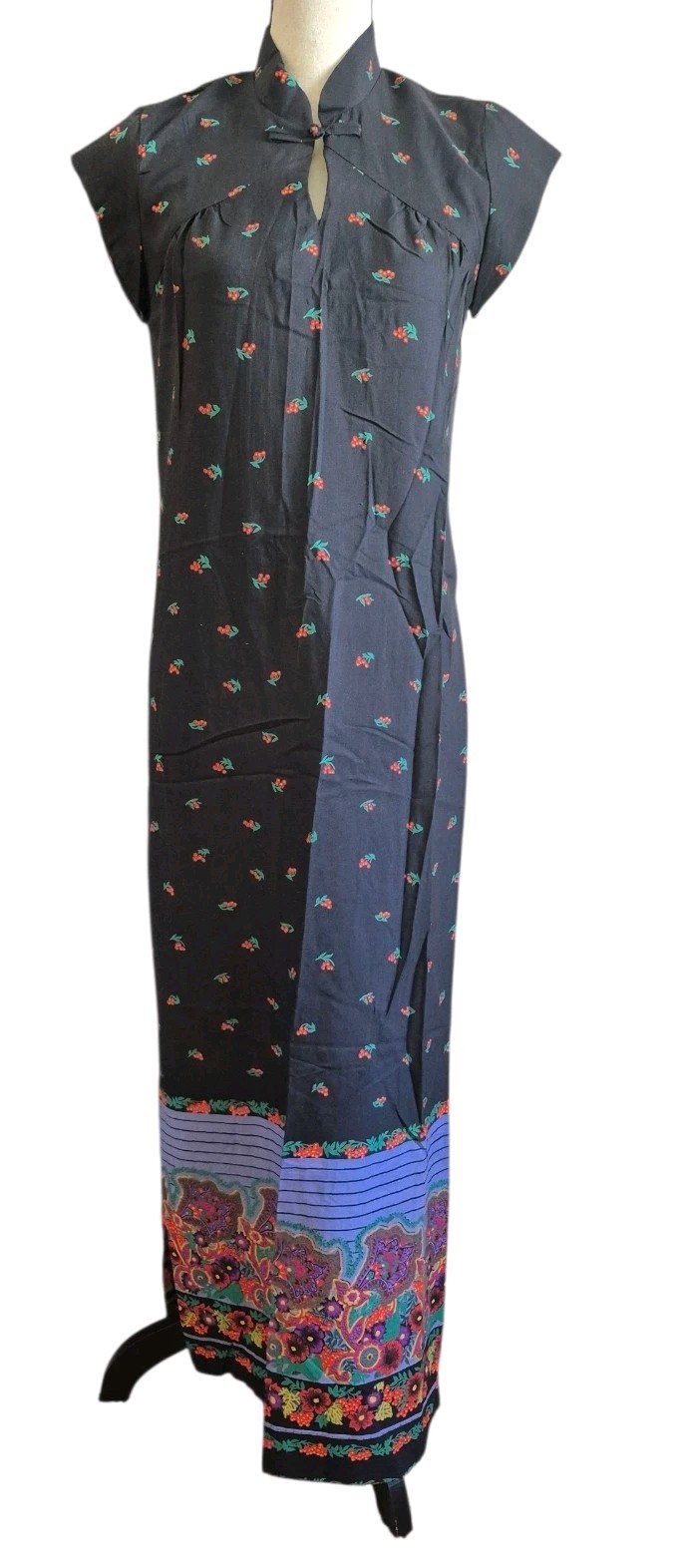 Vintage Tropicana Hawaii Dress Muumuu Retro Floral 60s 70s Size 10 ? Read