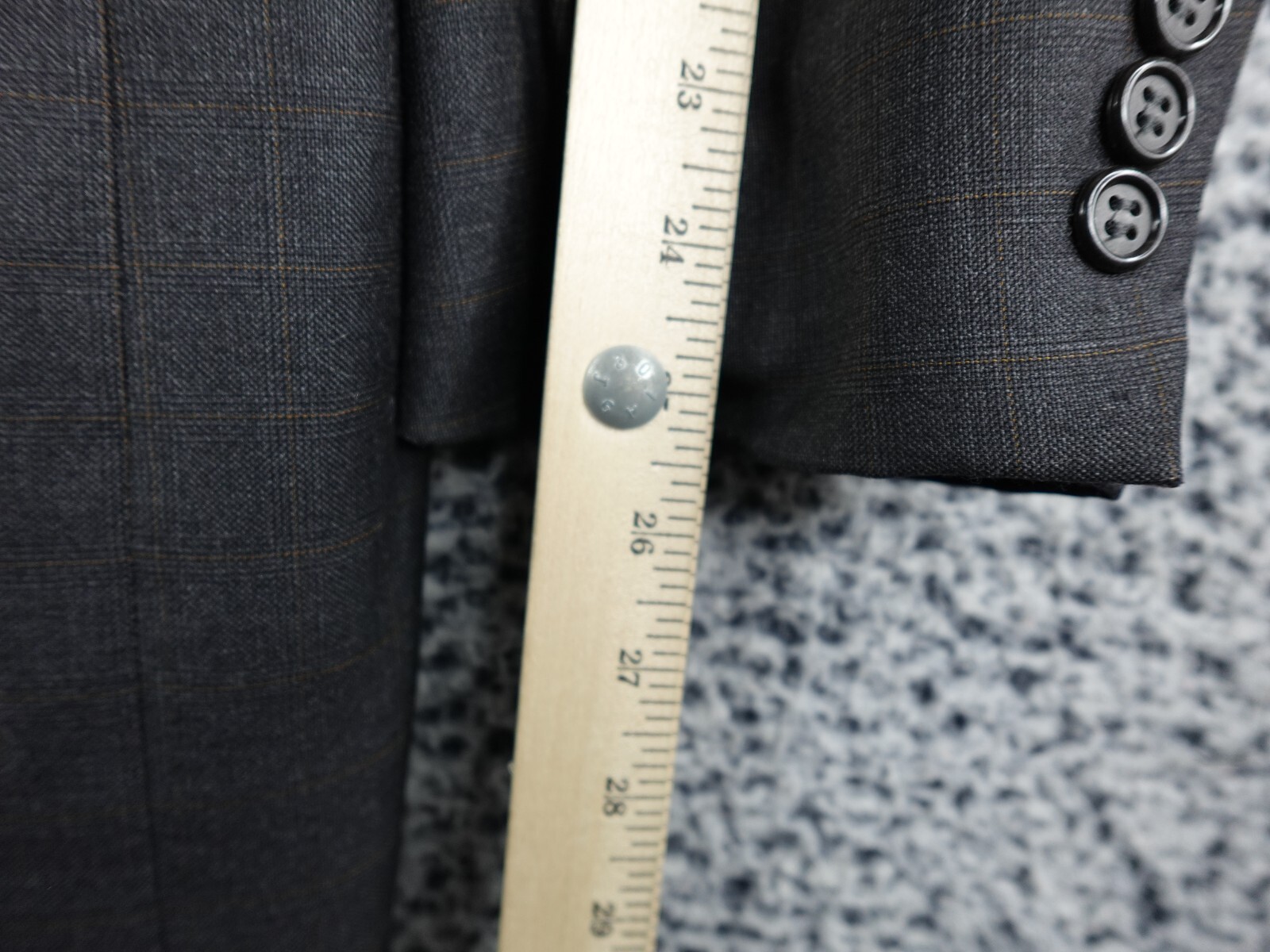 Bill Blass Black Label Meier & Frank Wool Sport Coat 44L Dark Gray